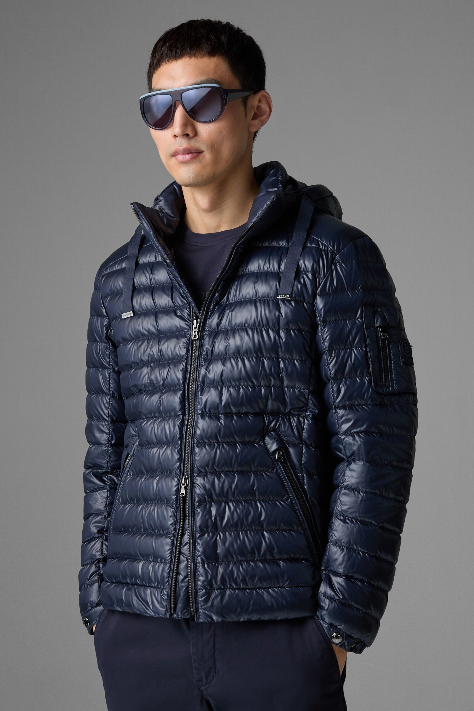 Loke lightweight down jacket in Navy blue - 2