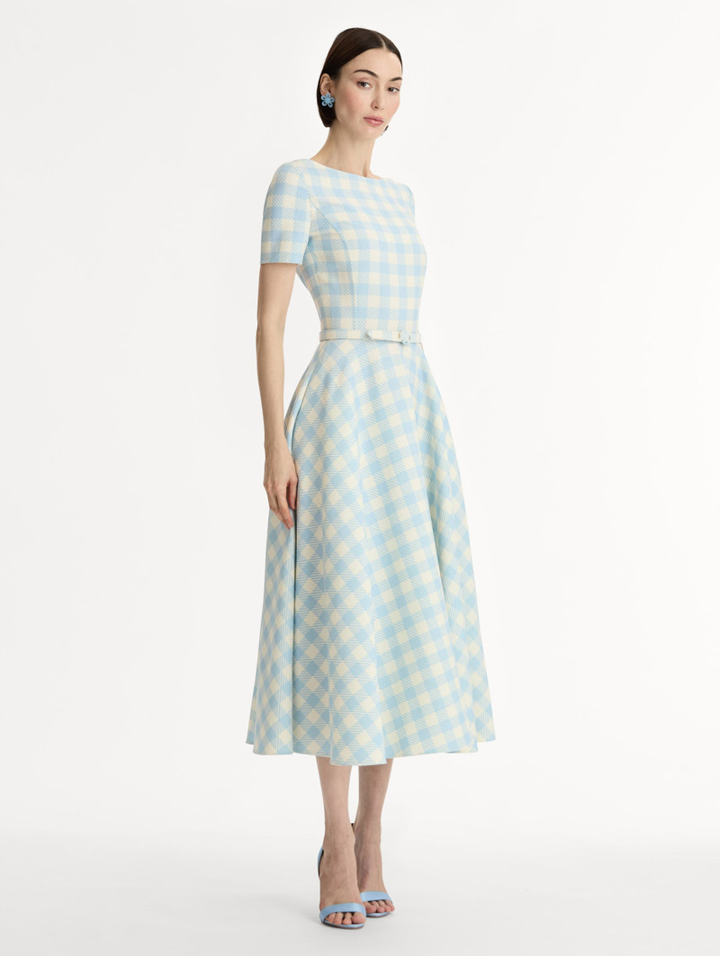 GINGHAM WOOL-BLEND DRESS 4