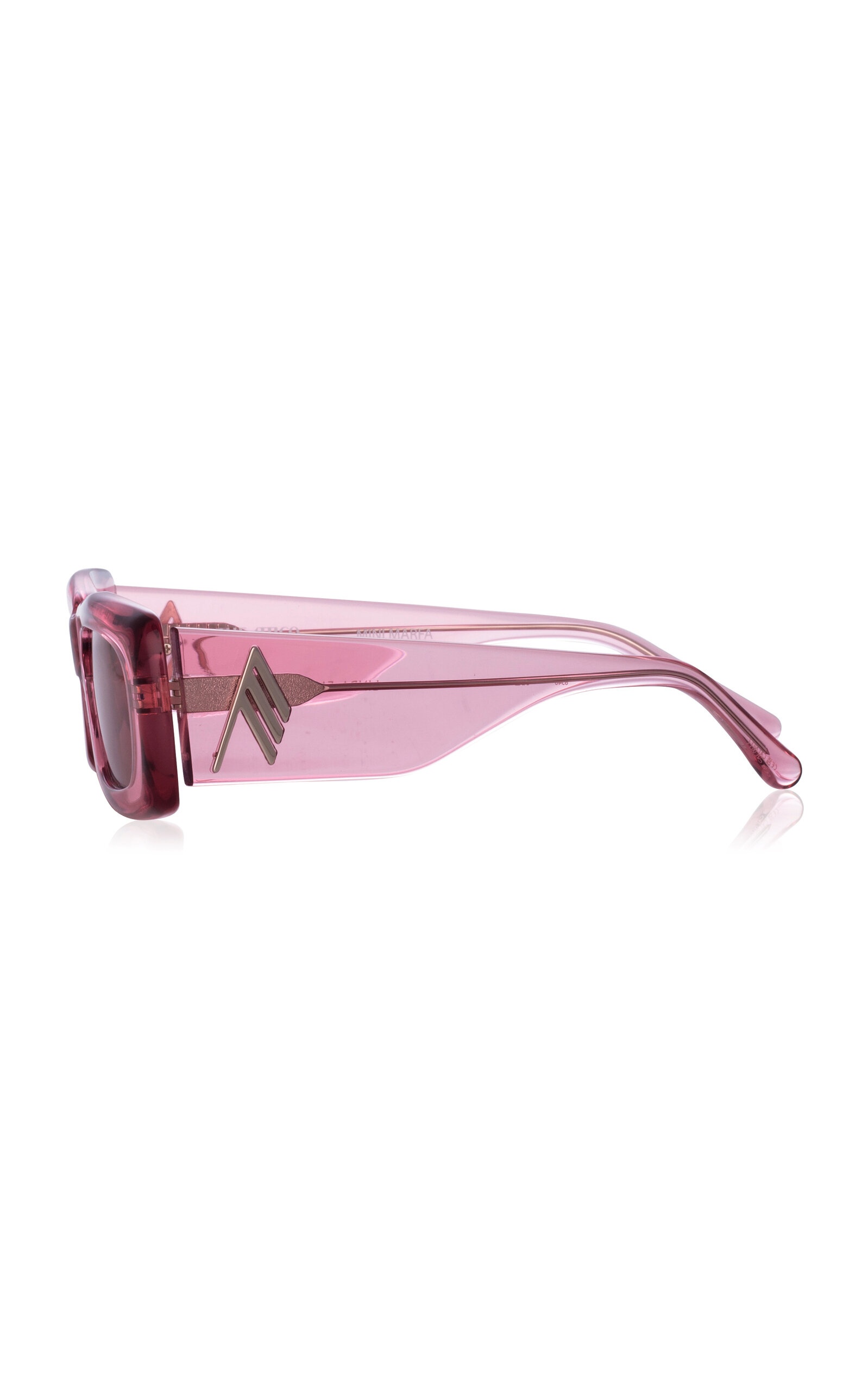 Mini Marfa Square-Frame Acetate Sunglasses pink - 3
