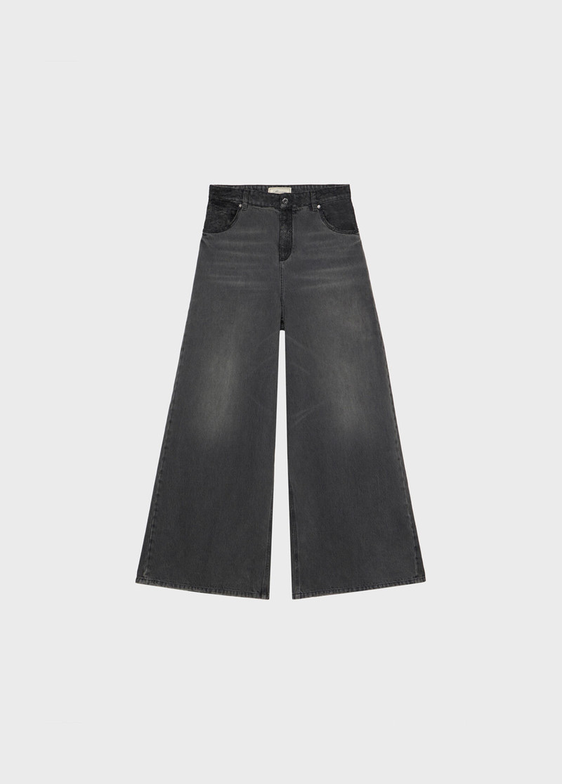 SUPERWIDE-LEG JEANS WITH LACE DETAILS 1