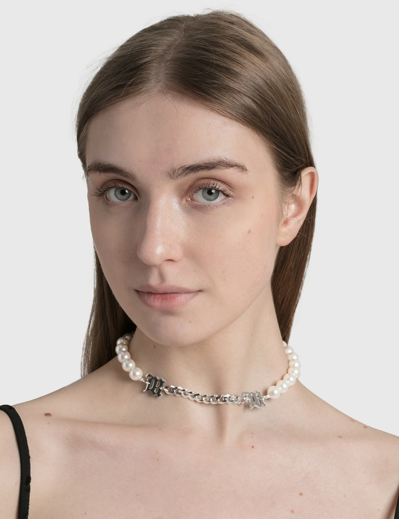 WHITE PEARL WITH CURB LINK NECKLACE 3