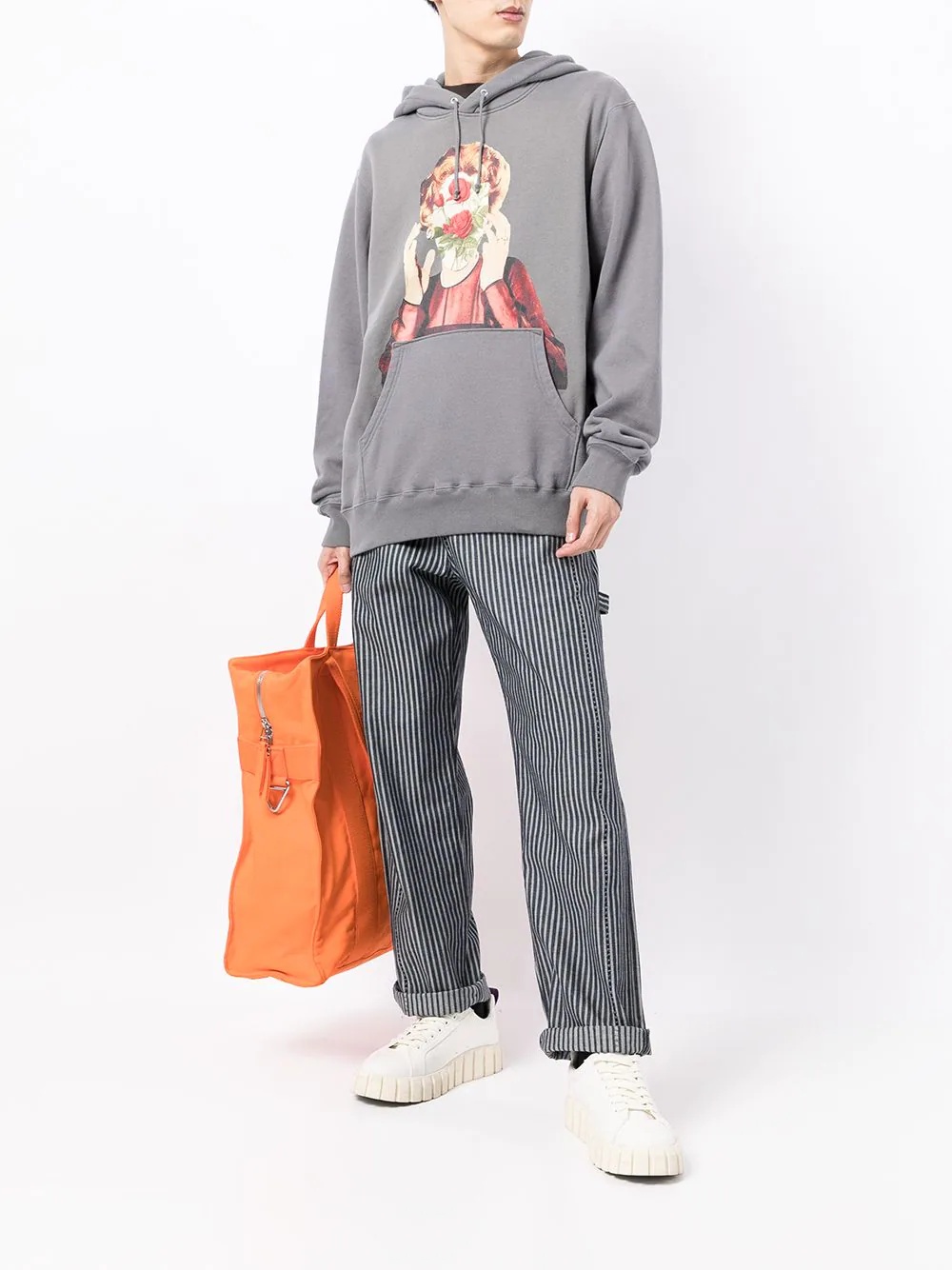 graphic-print cotton hoodie - 2