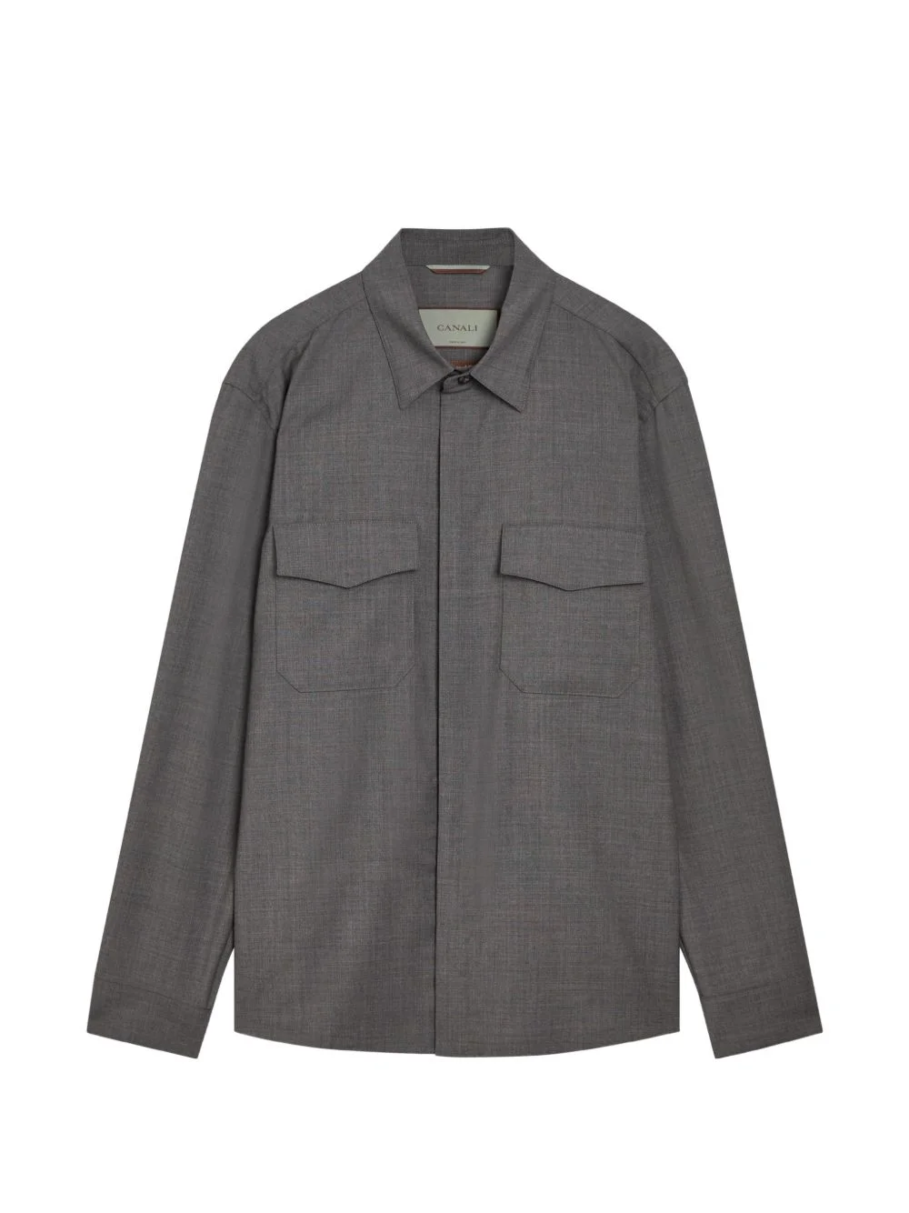 flap-pocket overshirt - 1