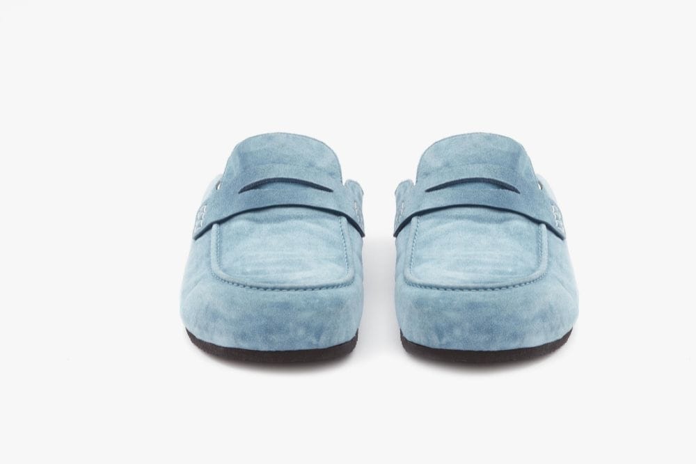 SUEDE LOAFER MULES - 4