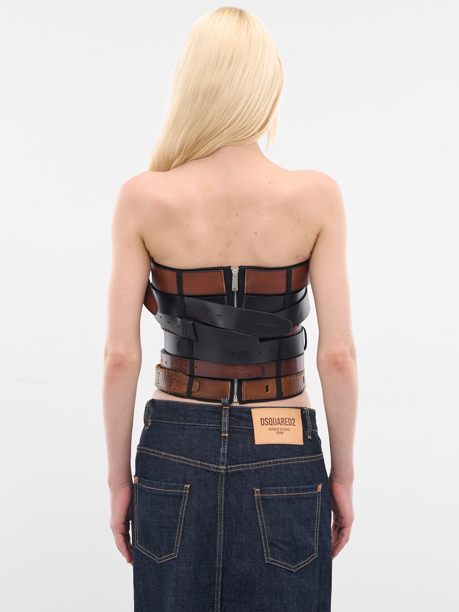 Multi Belt Cropped Corset Top - 3