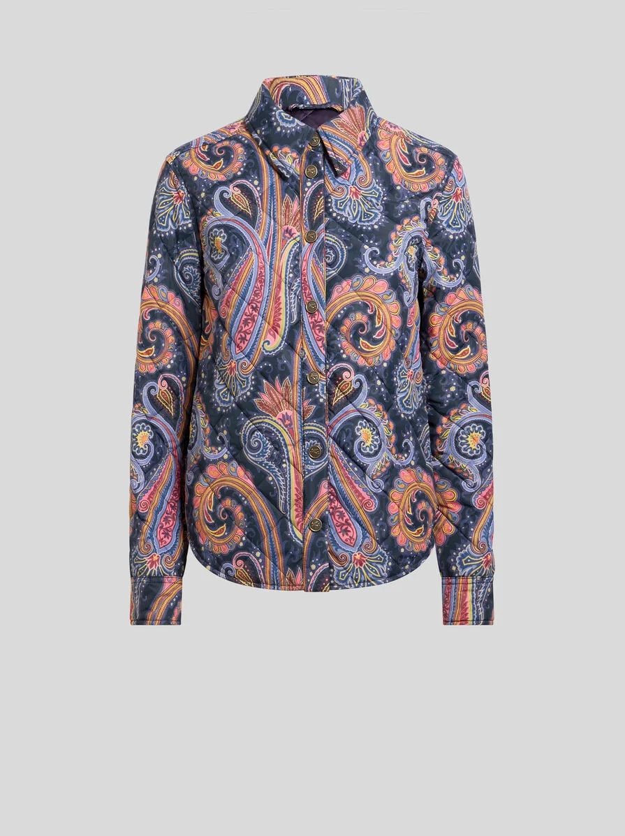 QUILTED OVERSHIRT WITH PAISLEY MOTIF - 1