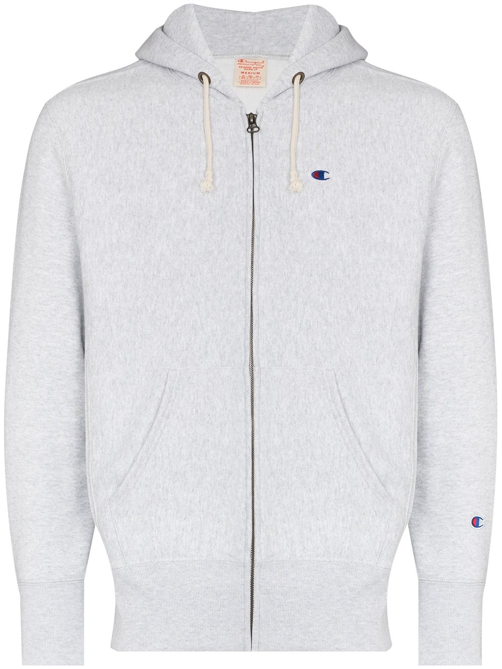 CHAMP FRNT PKT ZIP UP HD SWT GRY - 1