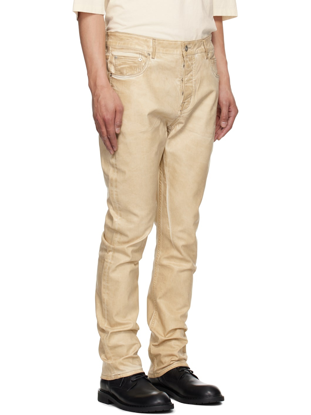 Beige Hollywood Detroit Cut Jeans - 2