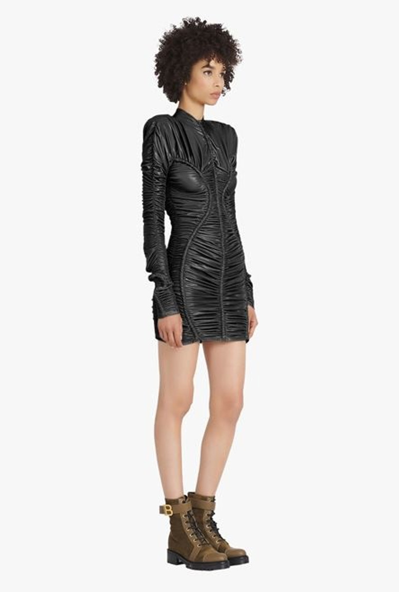 Short black jersey dress 7