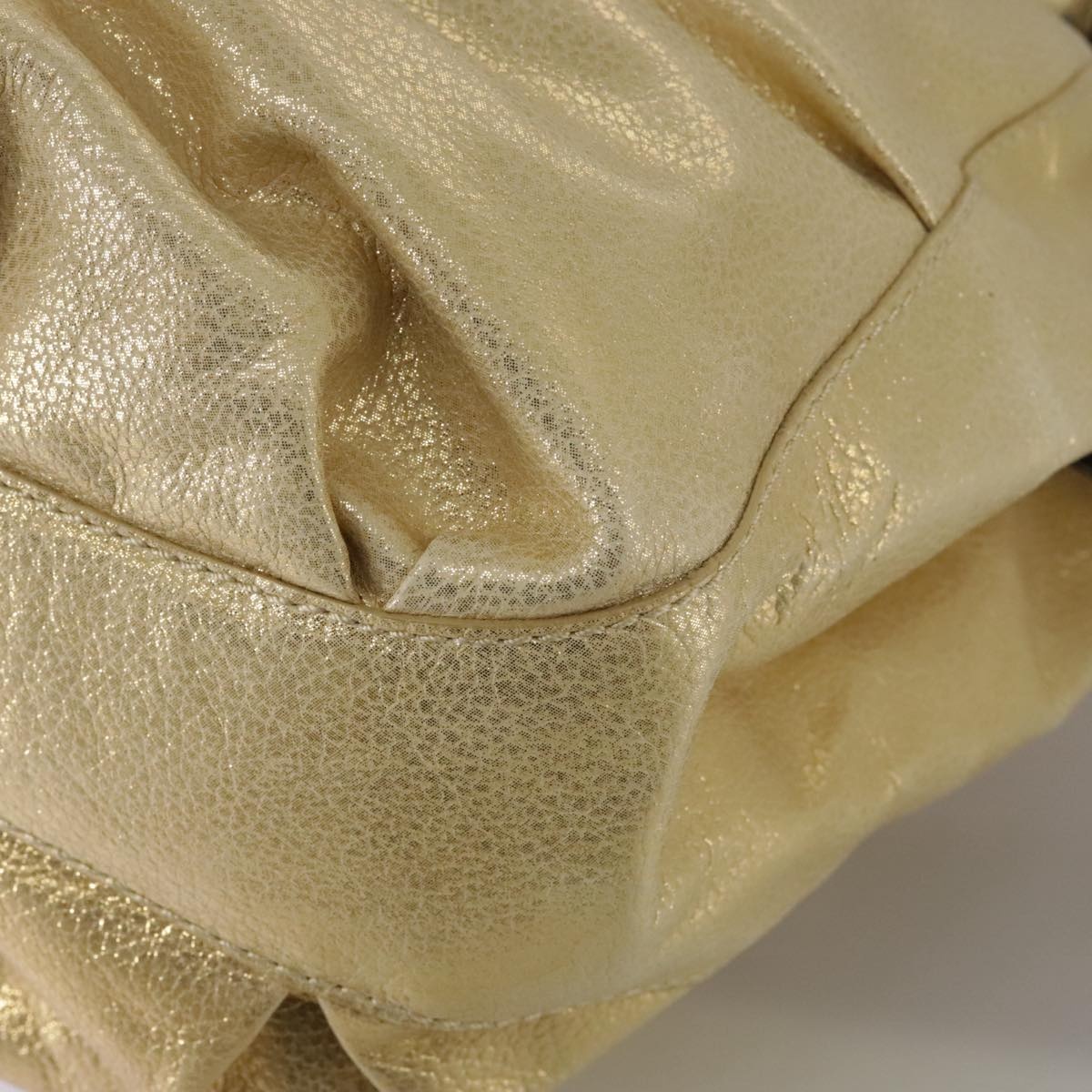 Burberry Hand Bag Leather Gold - 13