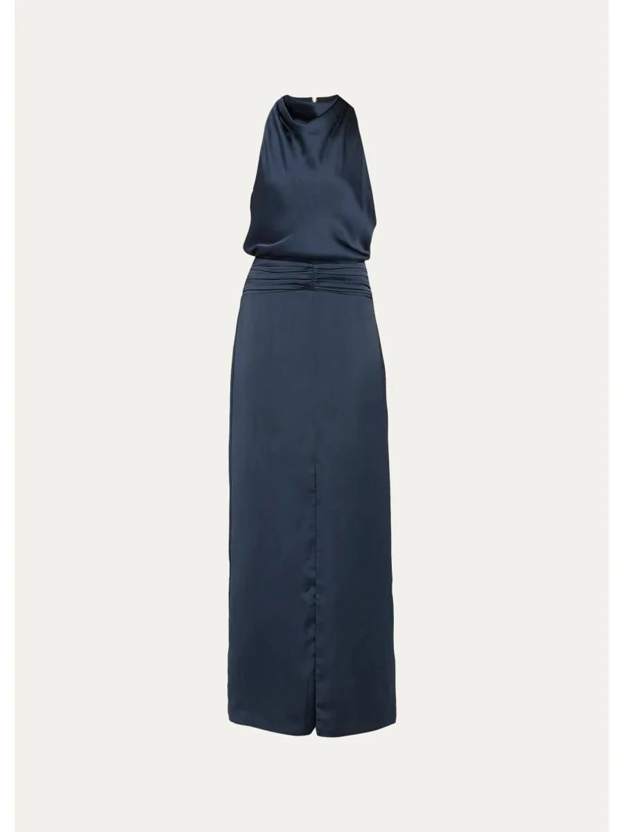 Charmayne Sleeveless Slit Cowl Gown - 1