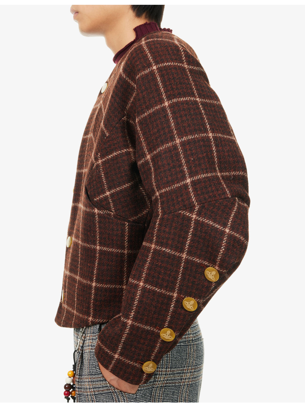 Pourpoint Checked Wool Jacket - 5
