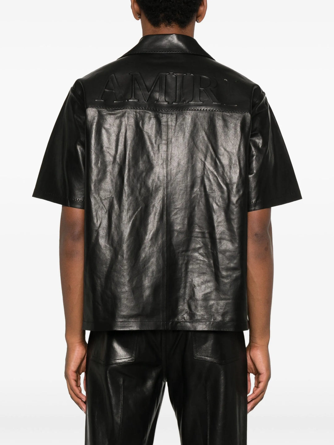 Lightweight Leather Camp Shirt - 4