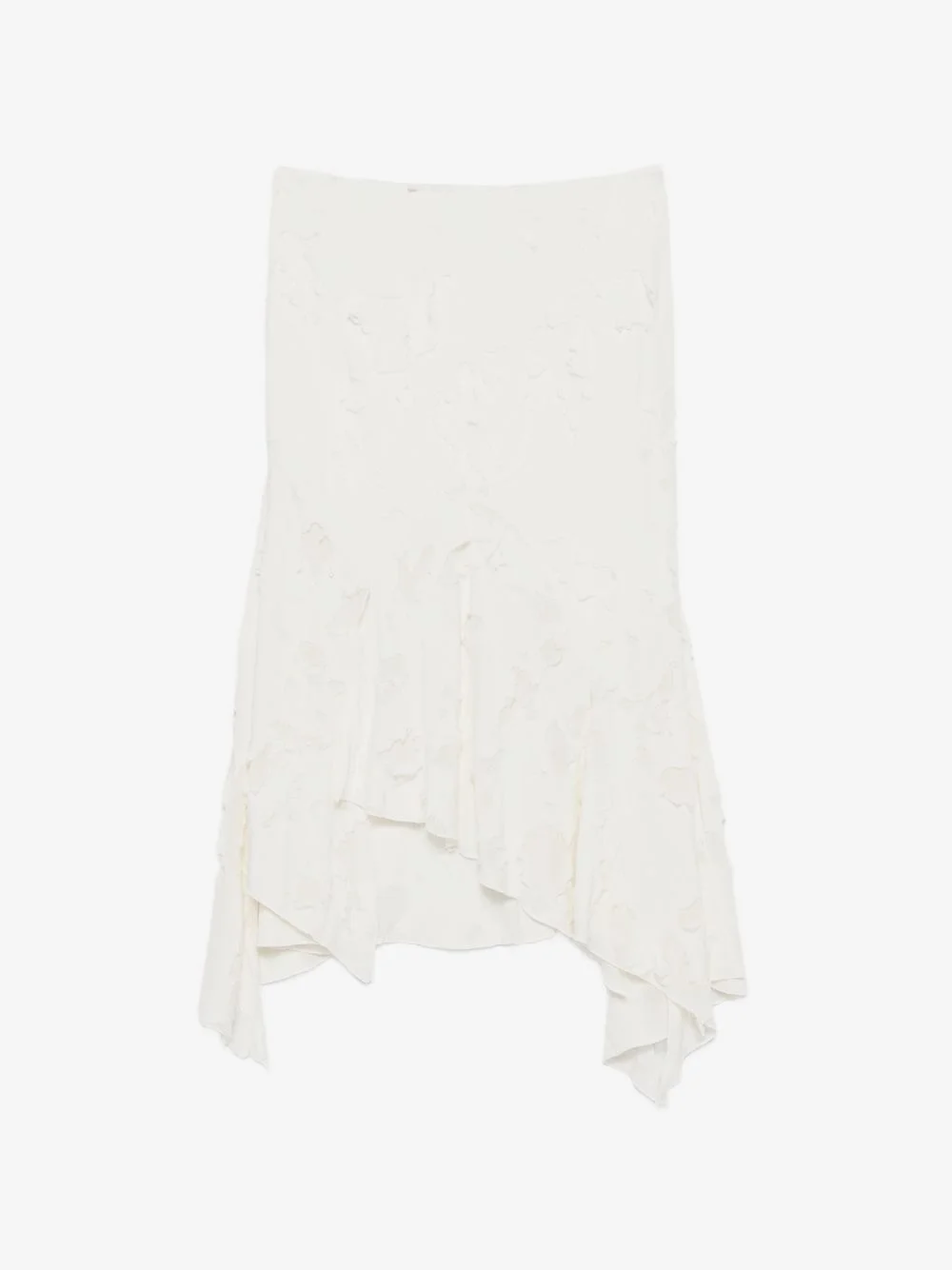 draped-design asymmetric skirt - 1