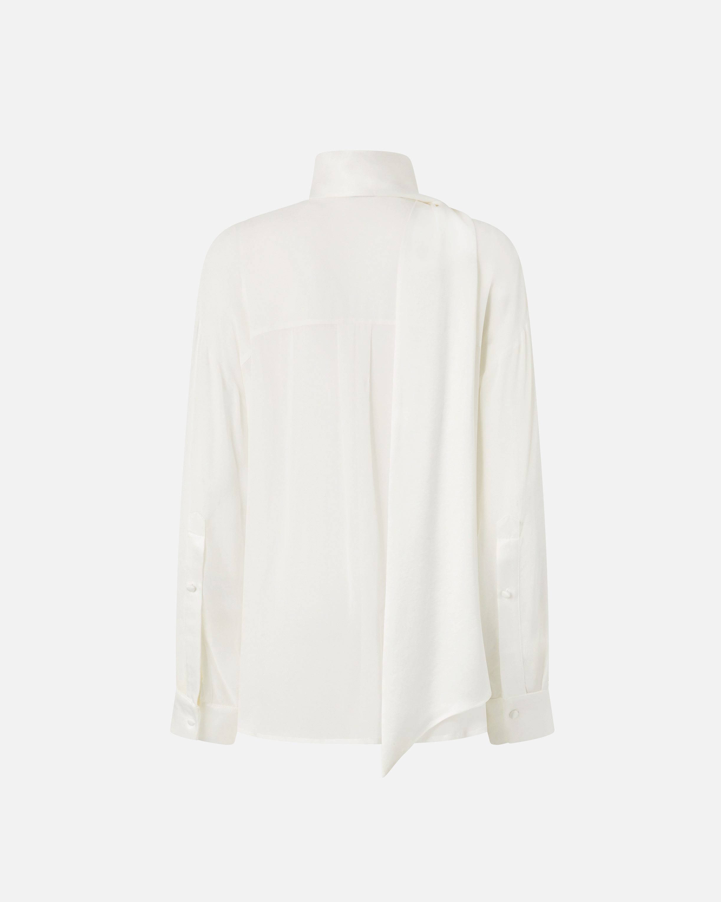 ELEGANT SHEER SHIRT WITH SATIN INSERT - 6
