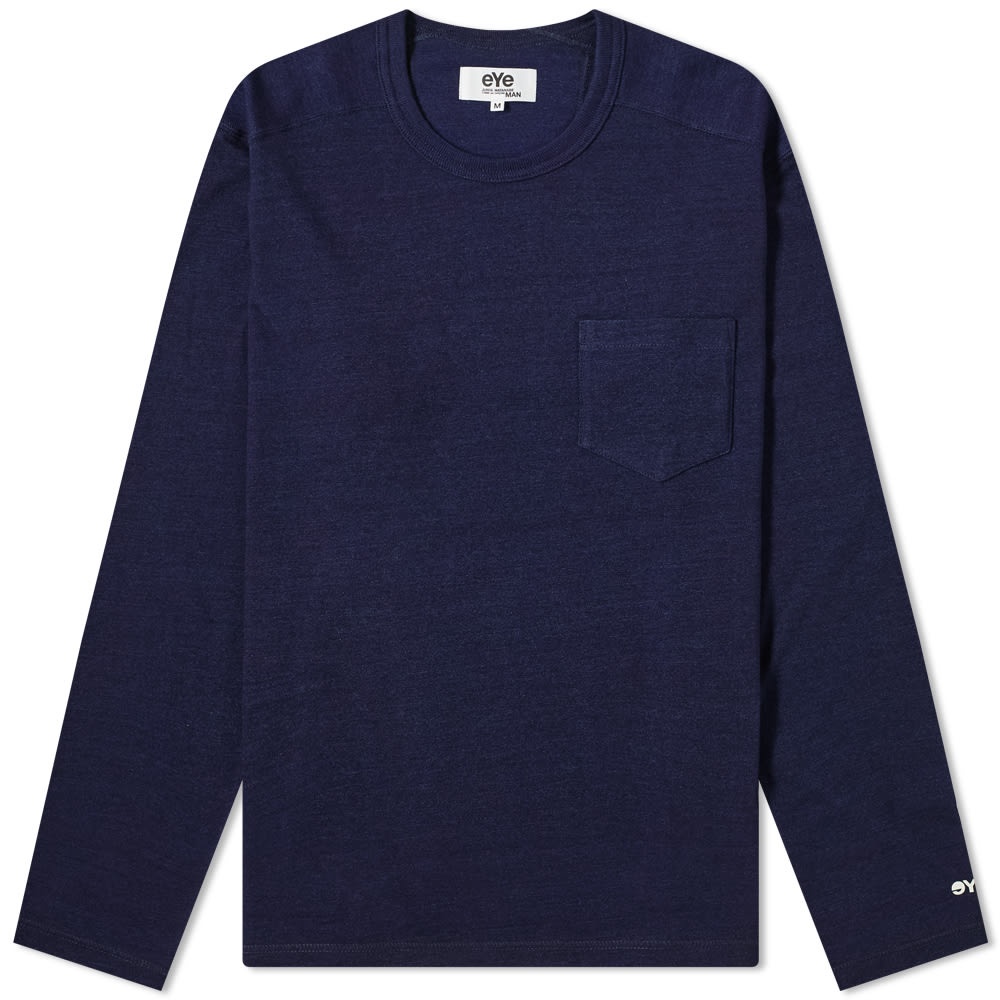 Junya Watanabe MAN Long Sleeve Indigo Dyed Tee - 1