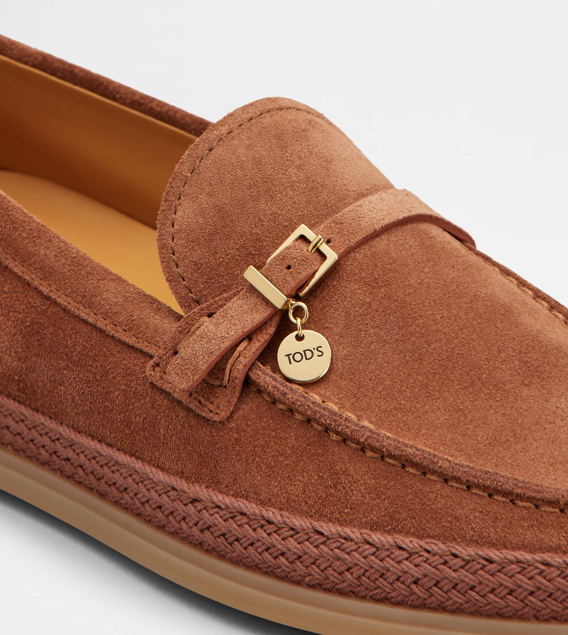 LOAFERS IN SUEDE - BROWN - 5