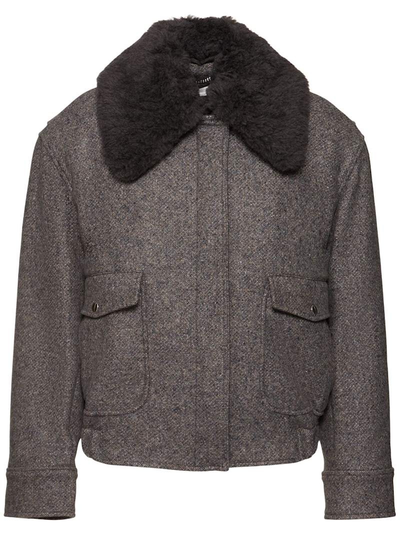 Teddy wool blend zipped jacket - 1