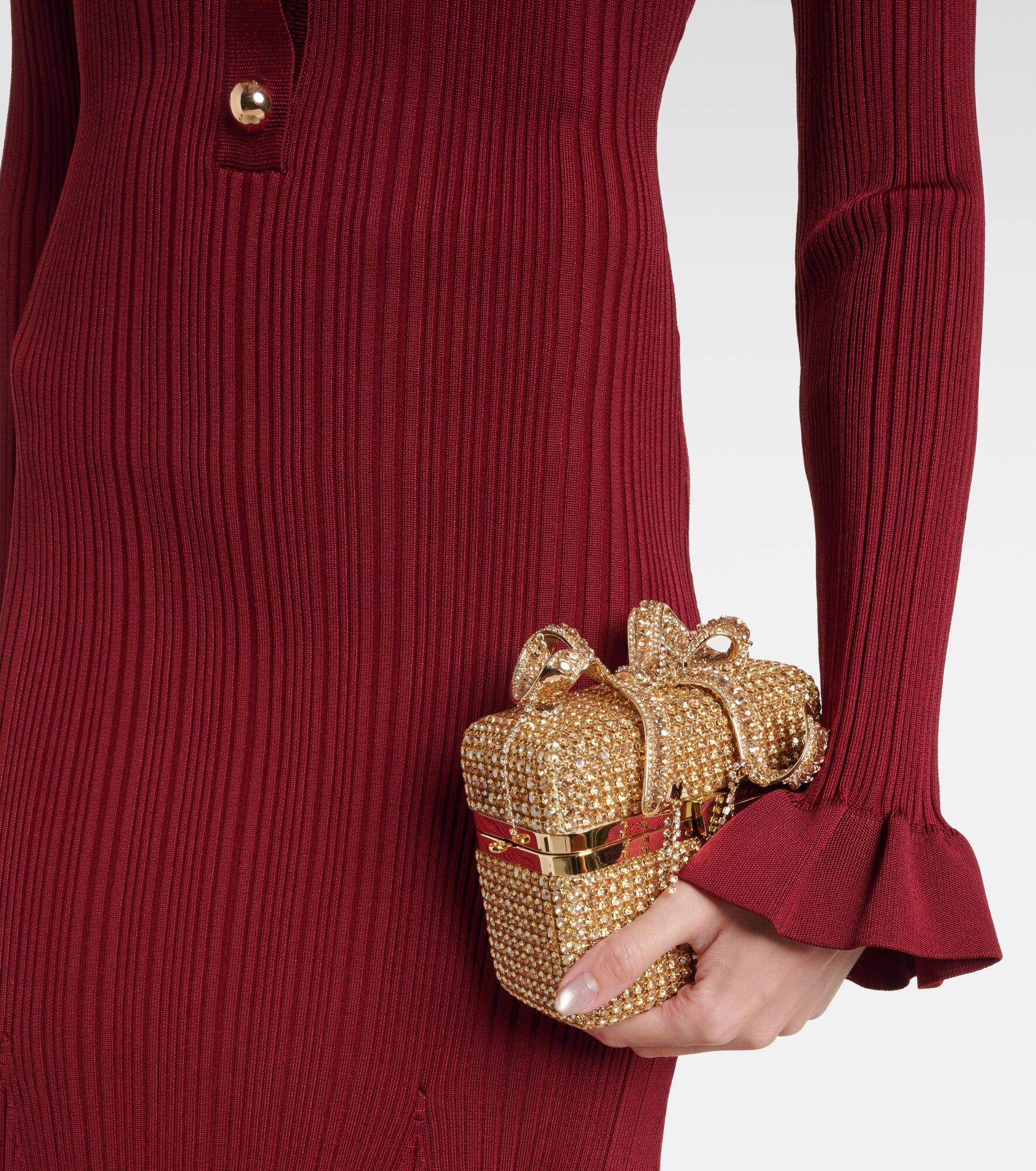 Ribbed-knit midi dress - 5