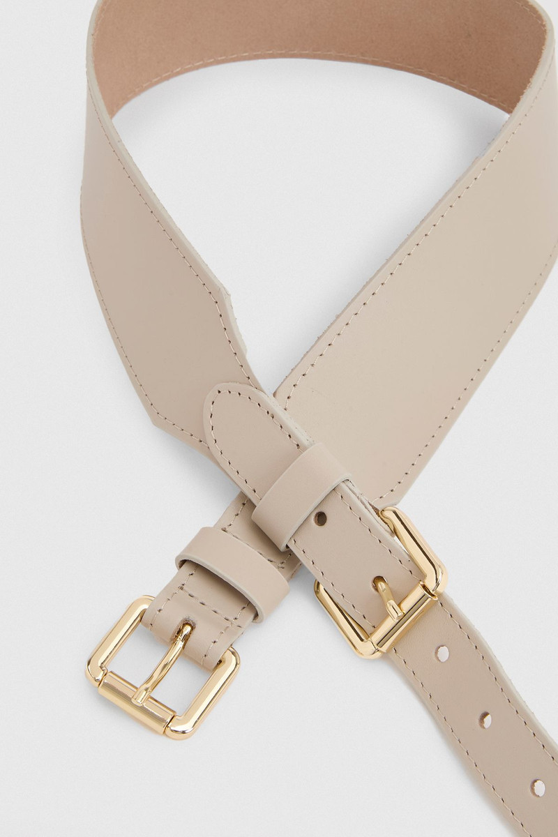 Double Buckle Leather Belt 3