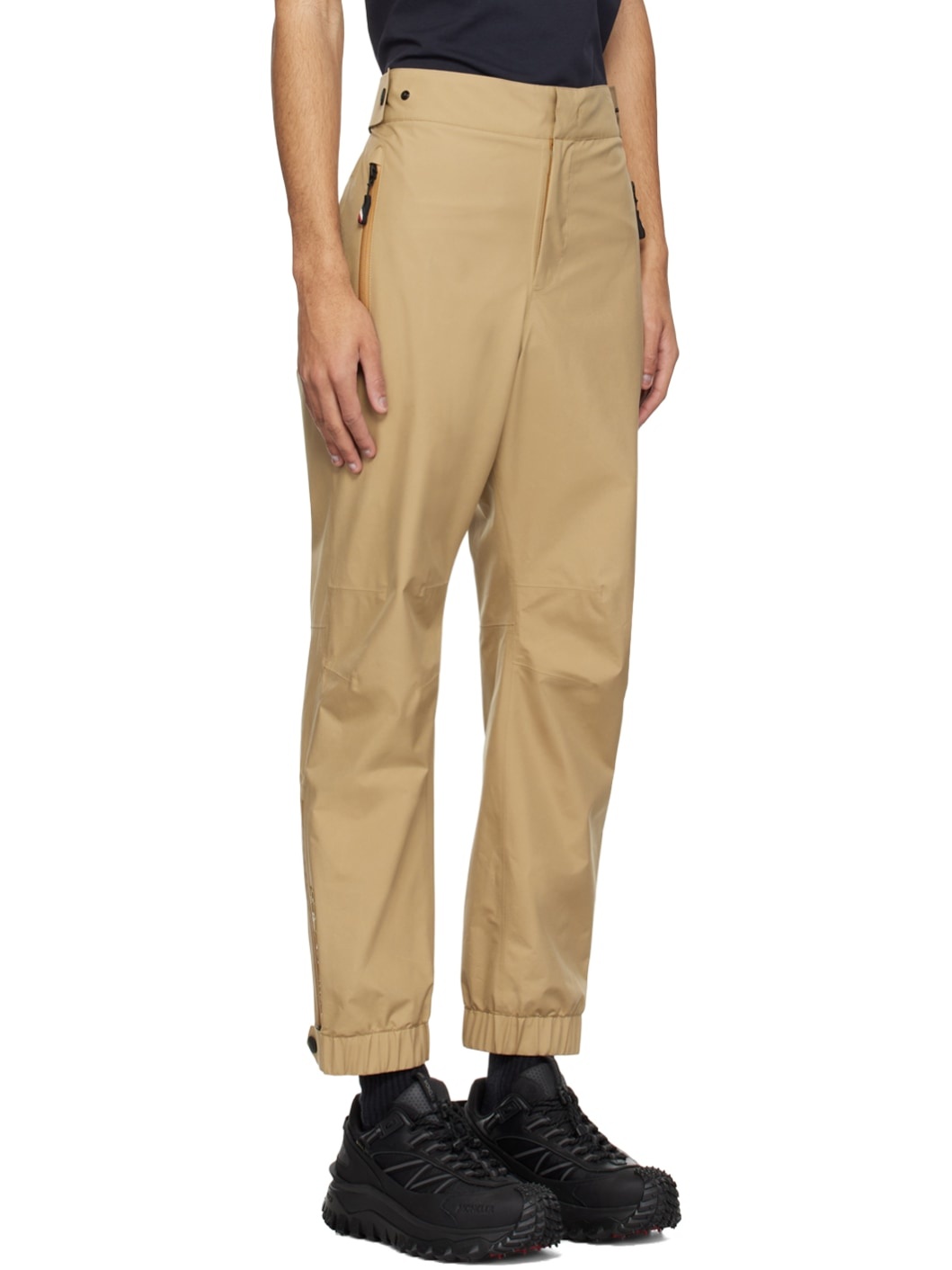 Beige Drawstring Trousers - 2