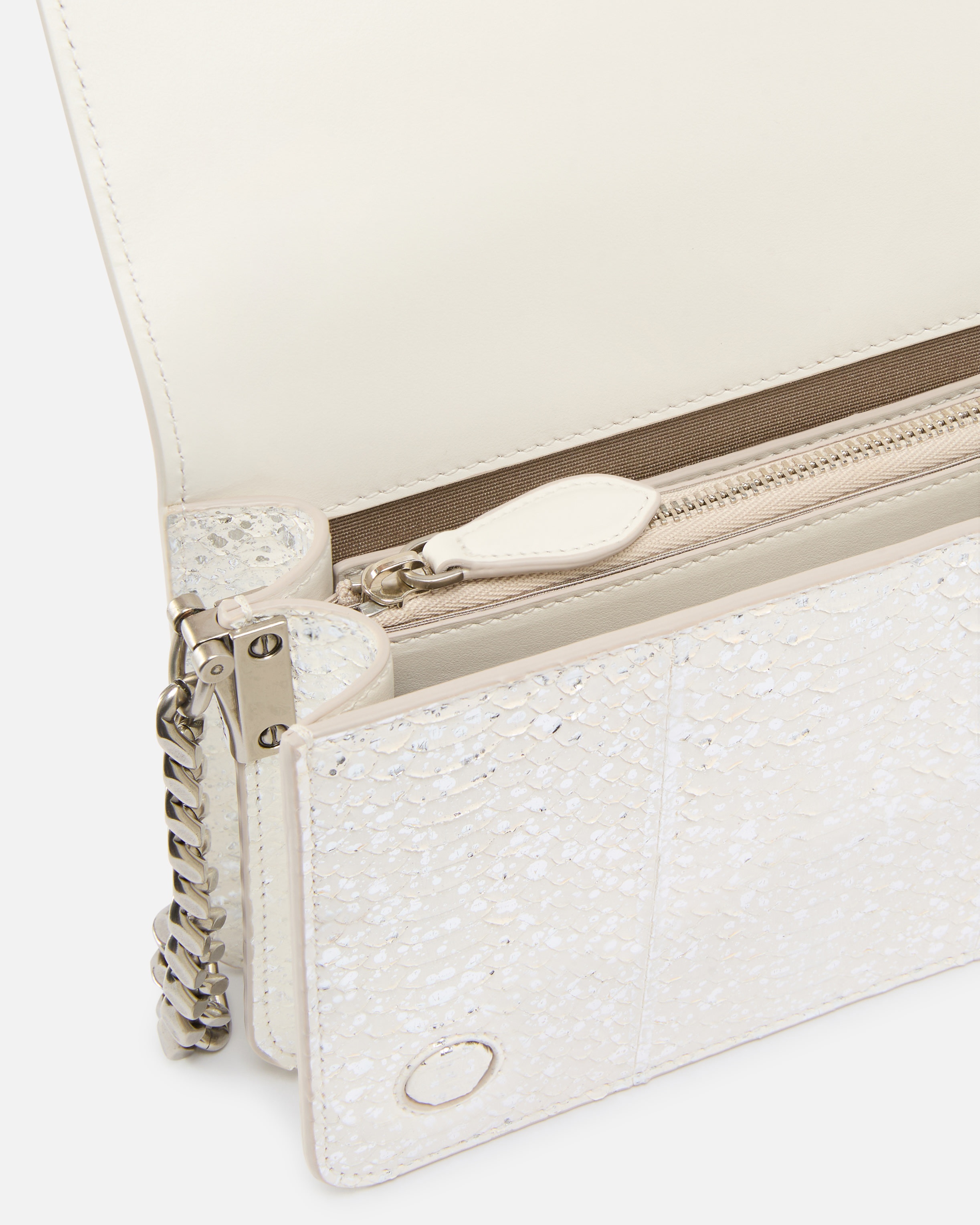 MINI LOVE BAG CROSSBODY BAG IN LAMINATED REPTILE PINKO GALLERIA. - 4