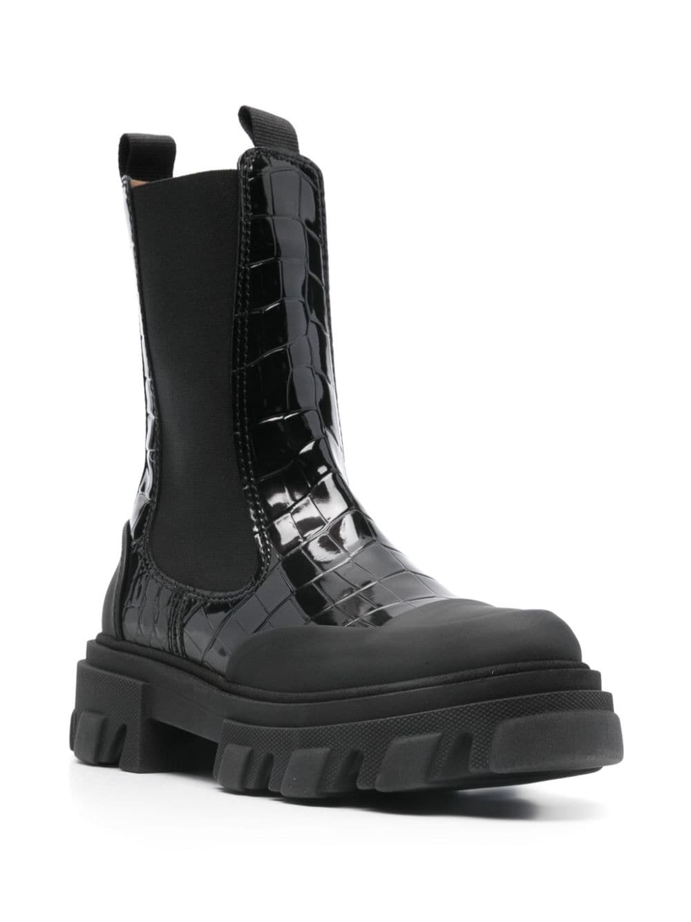 croc-effect Chelsea boots - 2