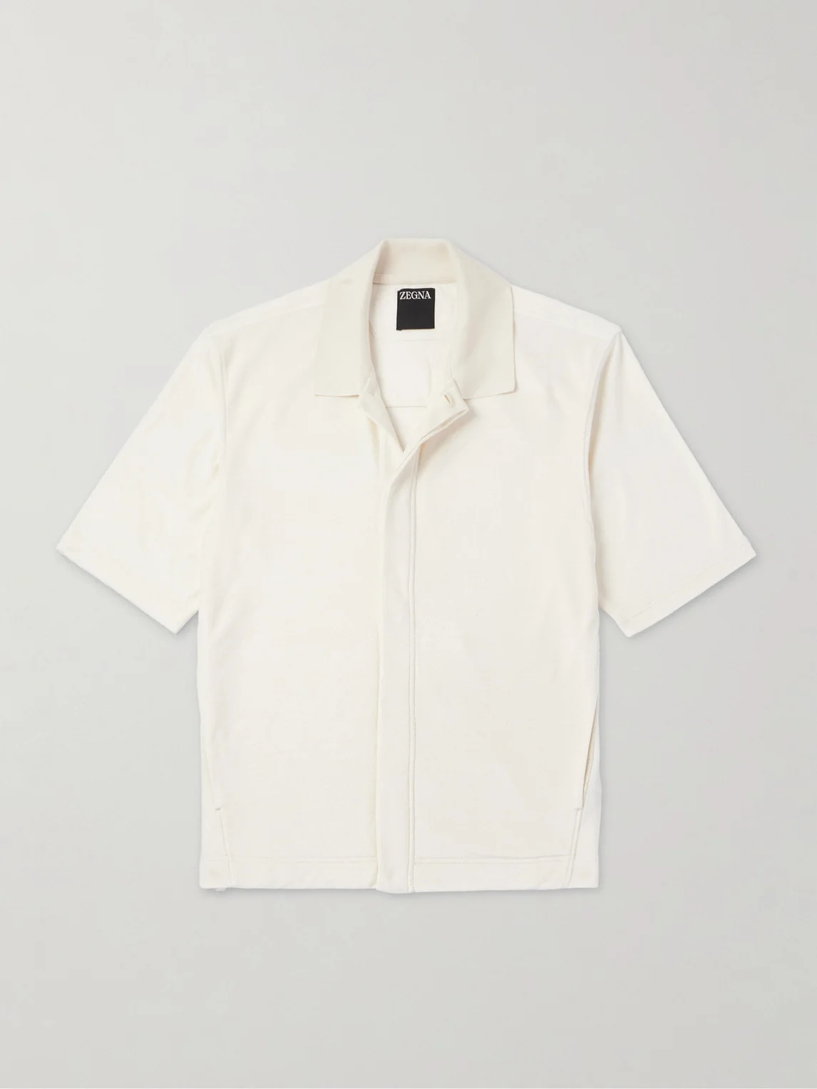 Cotton and Silk-Blend Terry Shirt - 1