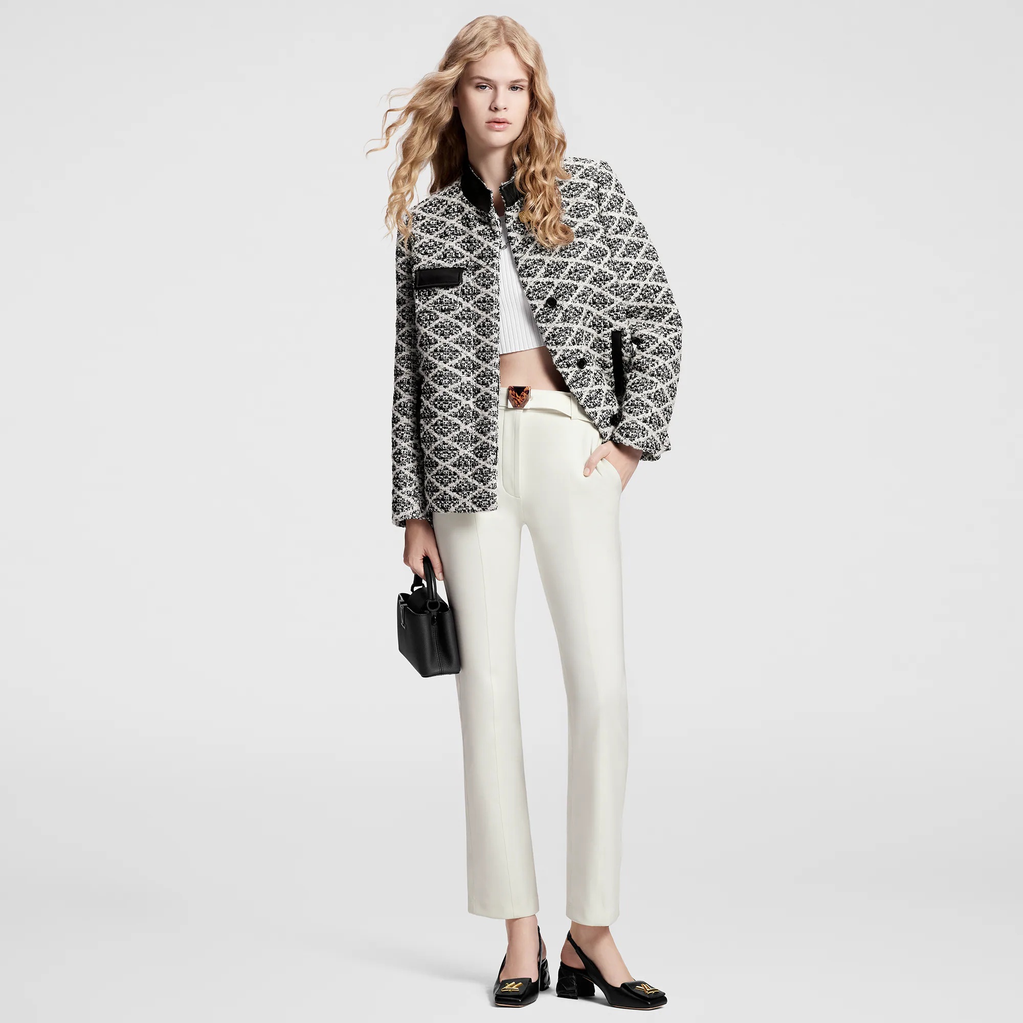 V Buckle Fitted Pants - 4