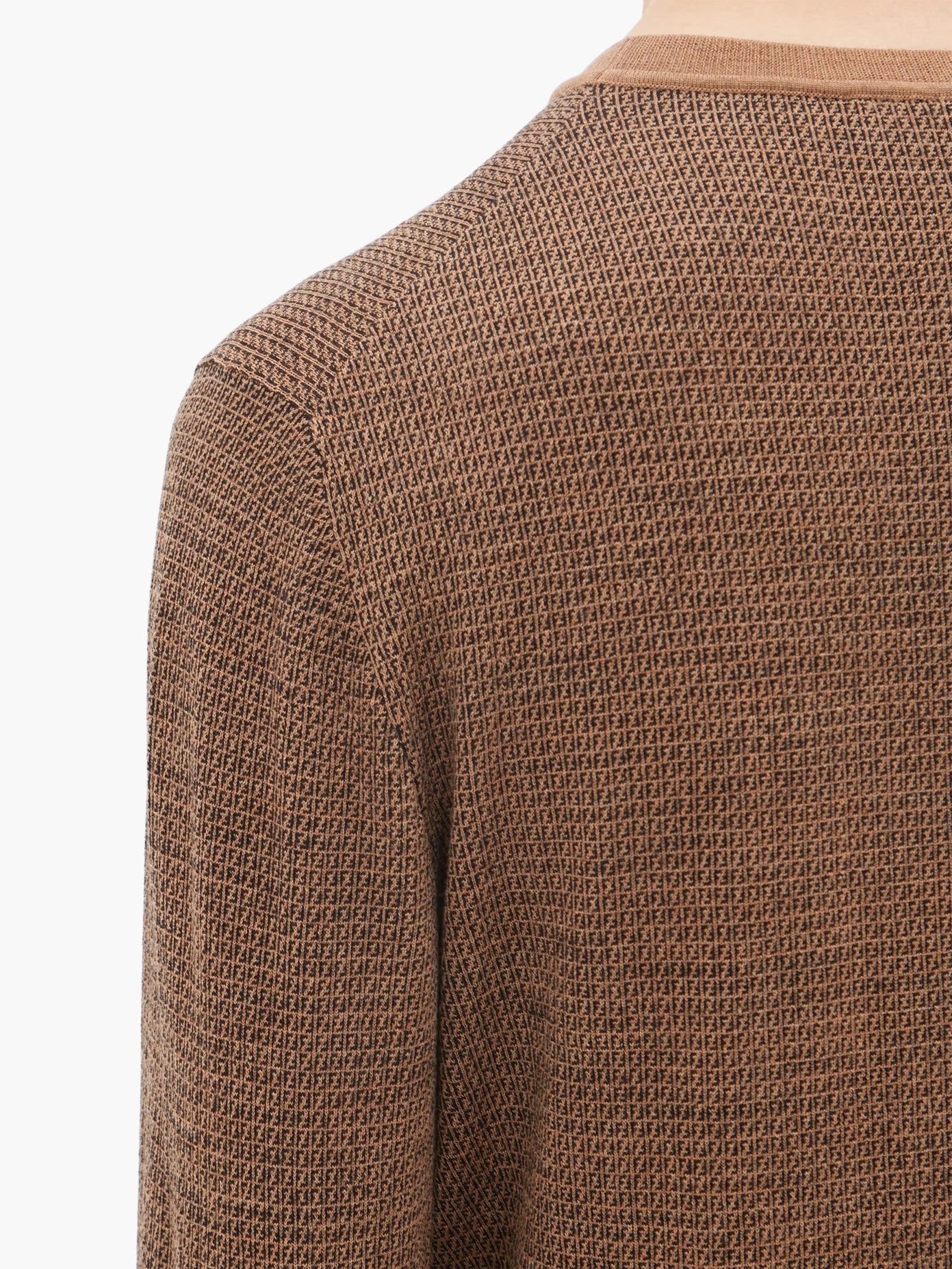 FF-jacquard virgin-wool sweater - 4