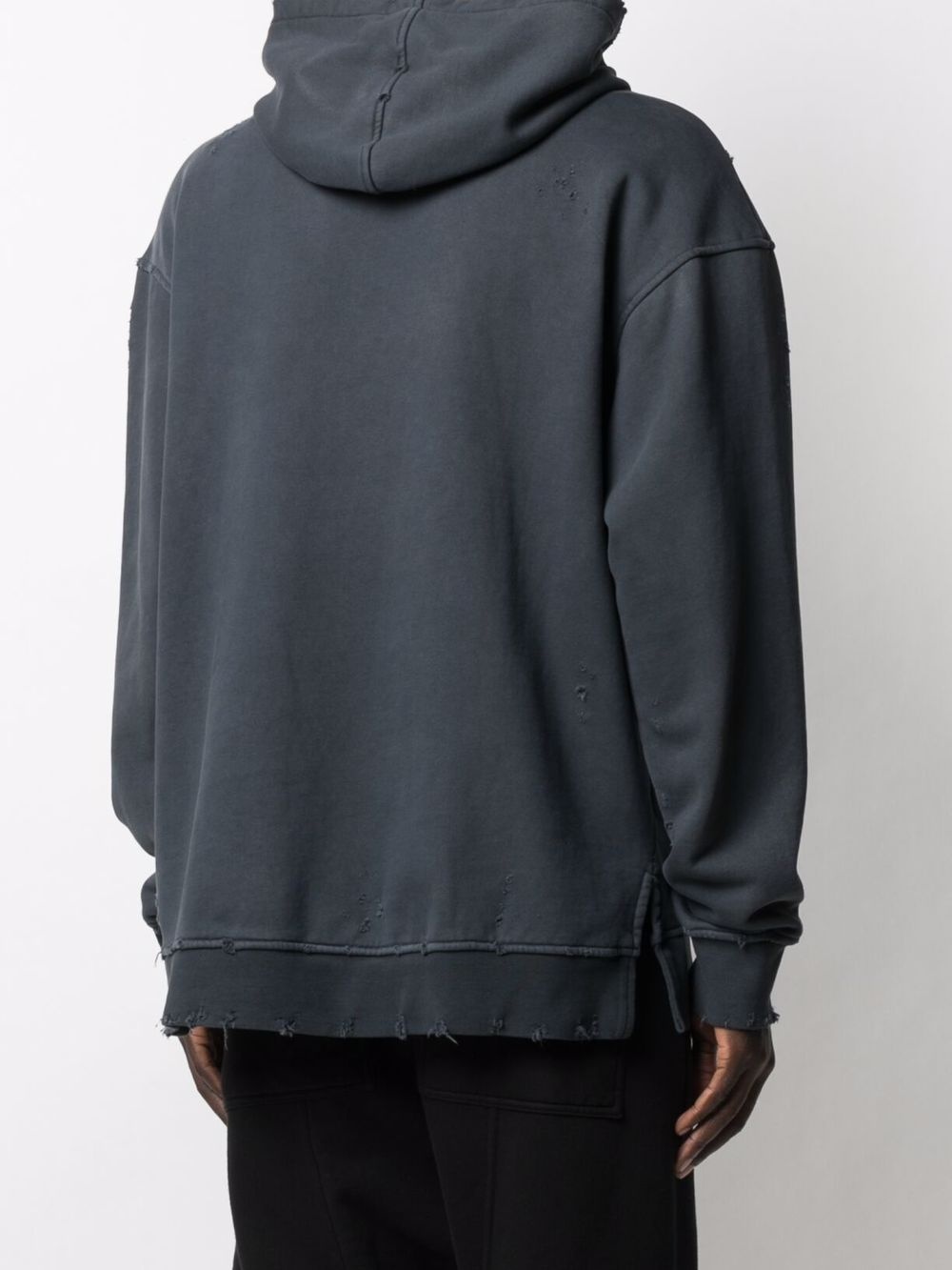 ripped-detail hoodie - 4