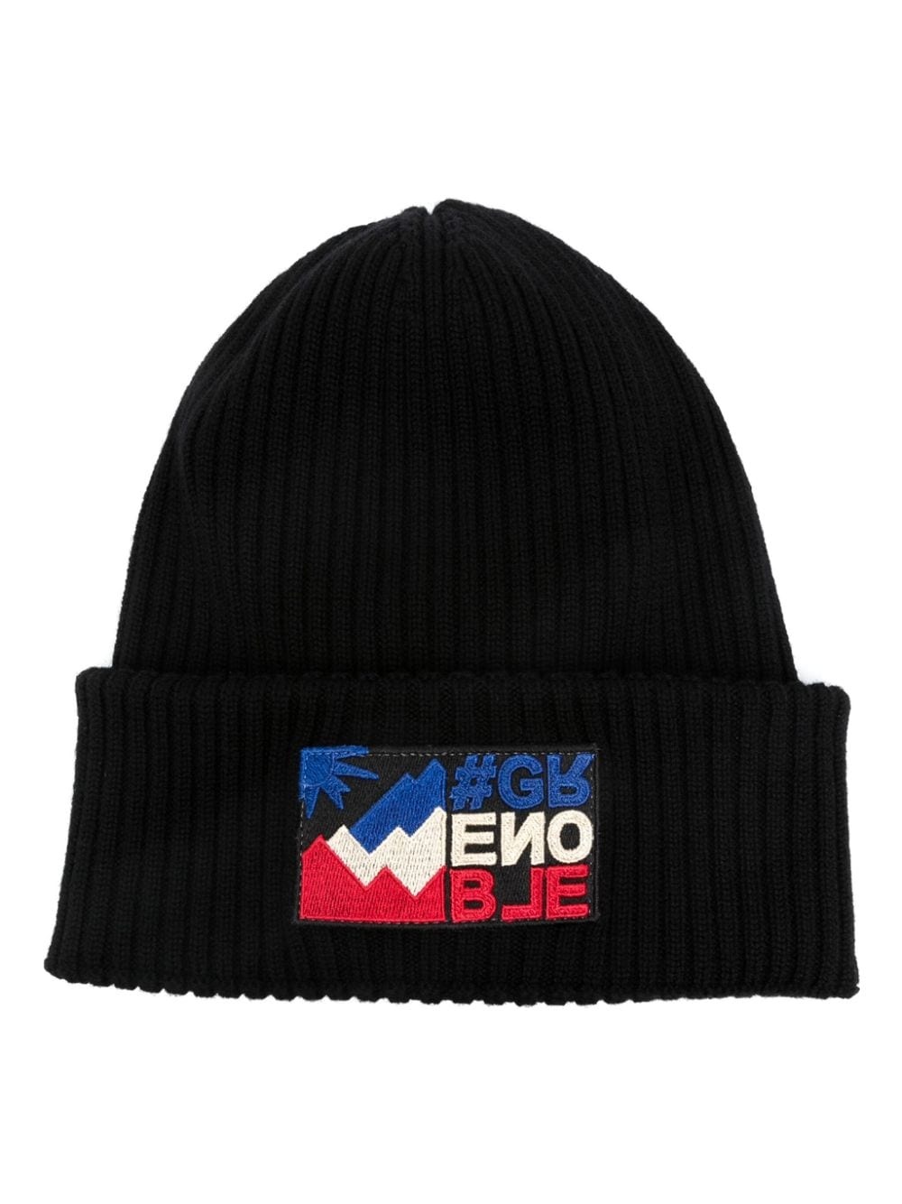 logo-patch virgin-wool beanie - 1