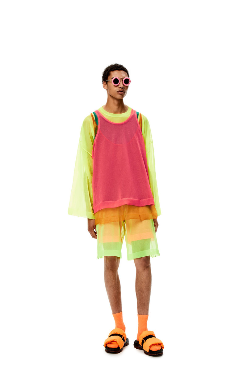 Loewe Layered lurex knit shorts outlook