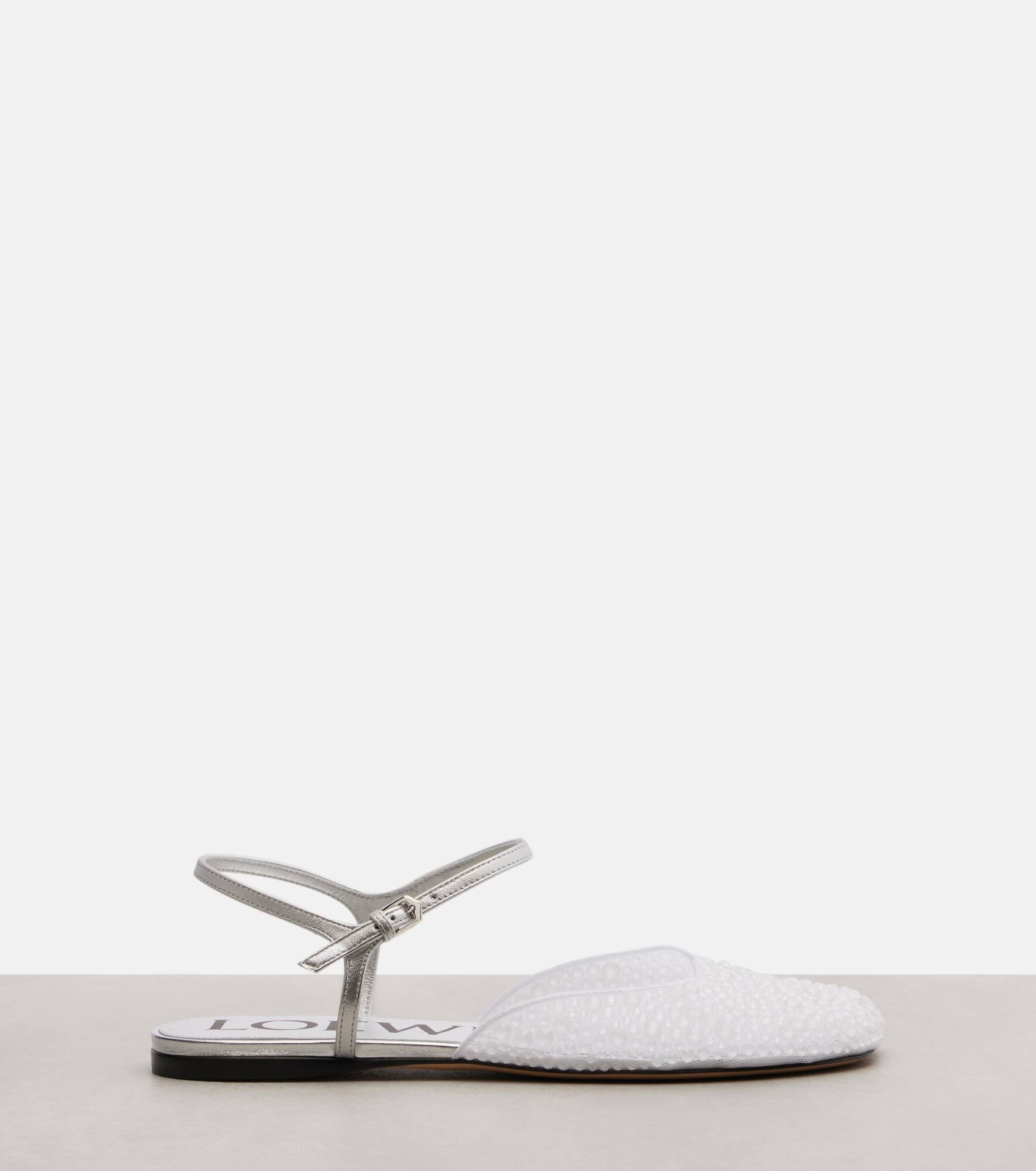 Toy embellished leather-trimmed flats - 4