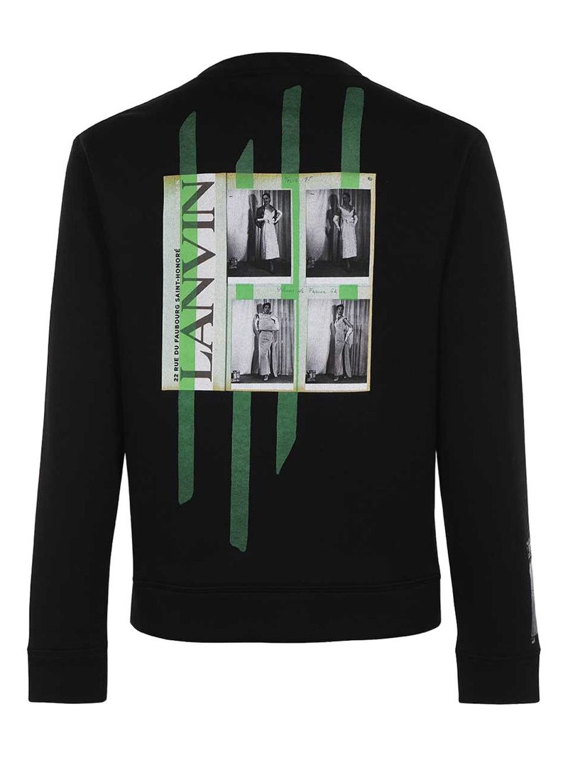 Lanvin crew-neck photographic-print sweatshirt outlook