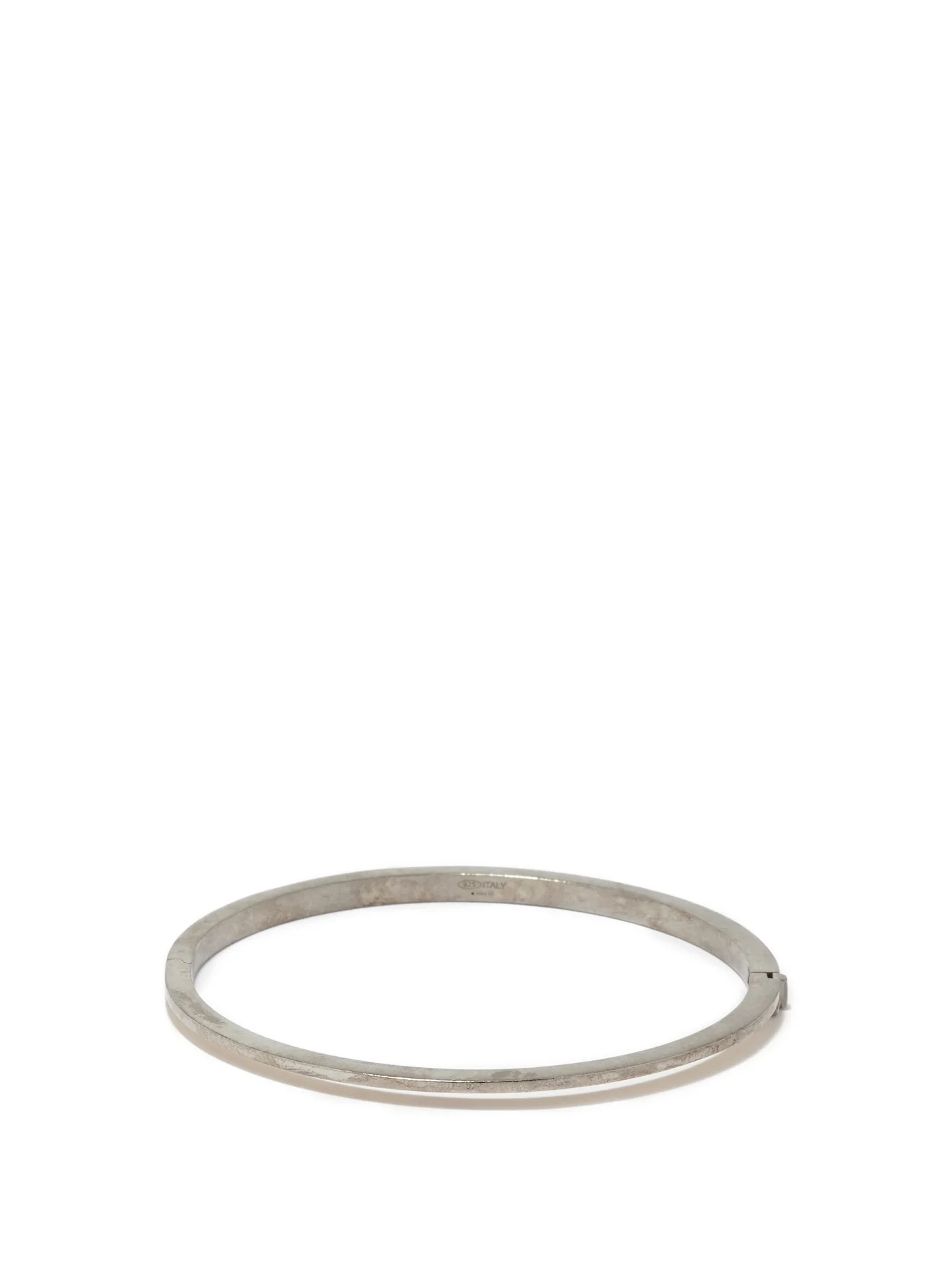 Number-debossed sterling silver bracelet - 1