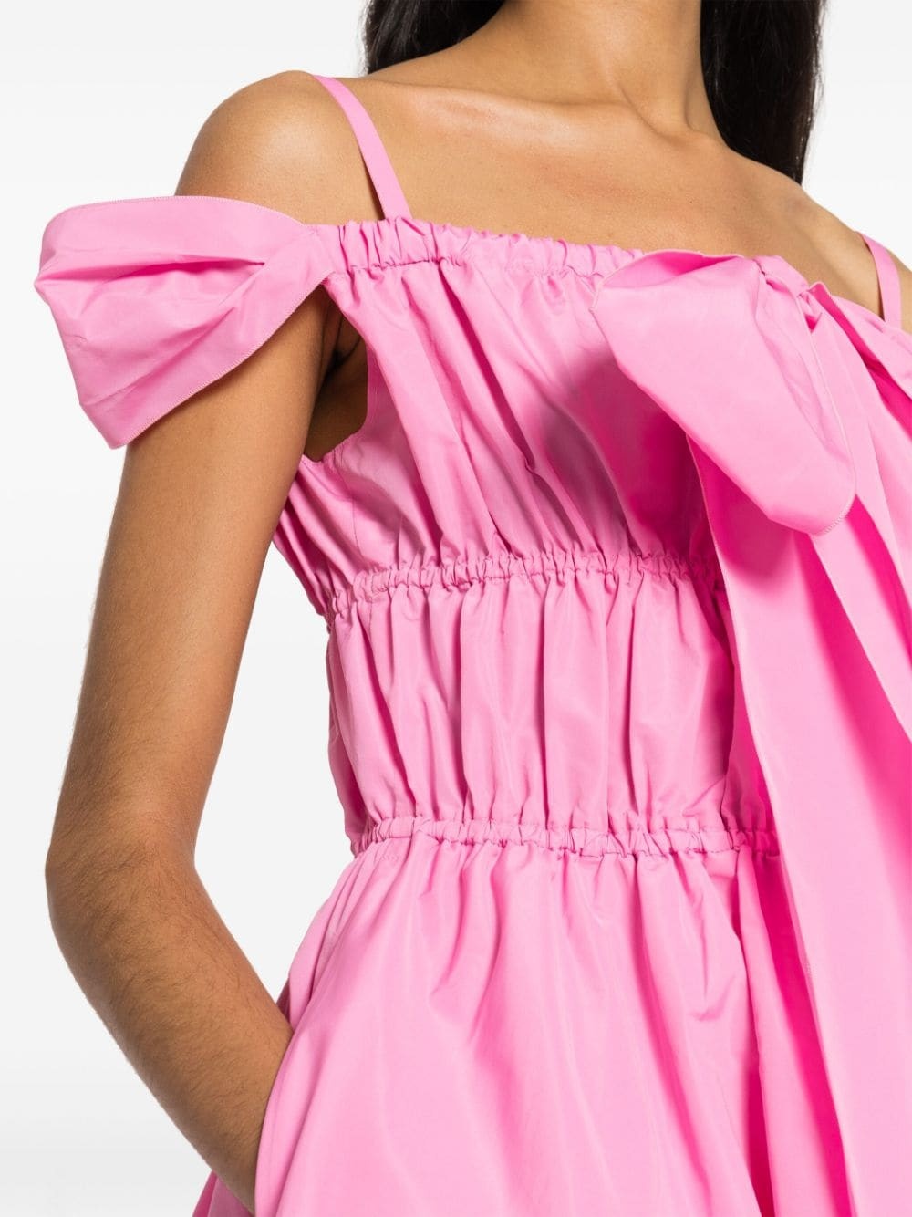 bow-detailed faille midi dress - 5