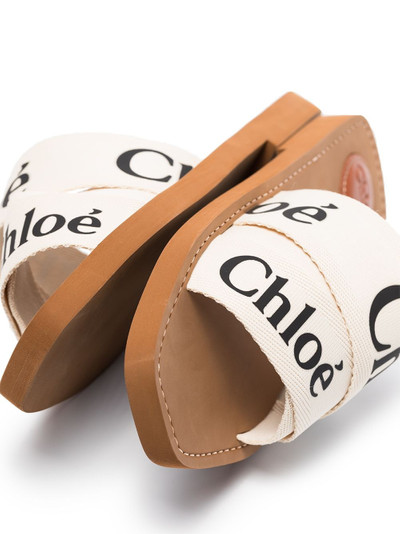 Chloé Woody logo strap slides outlook