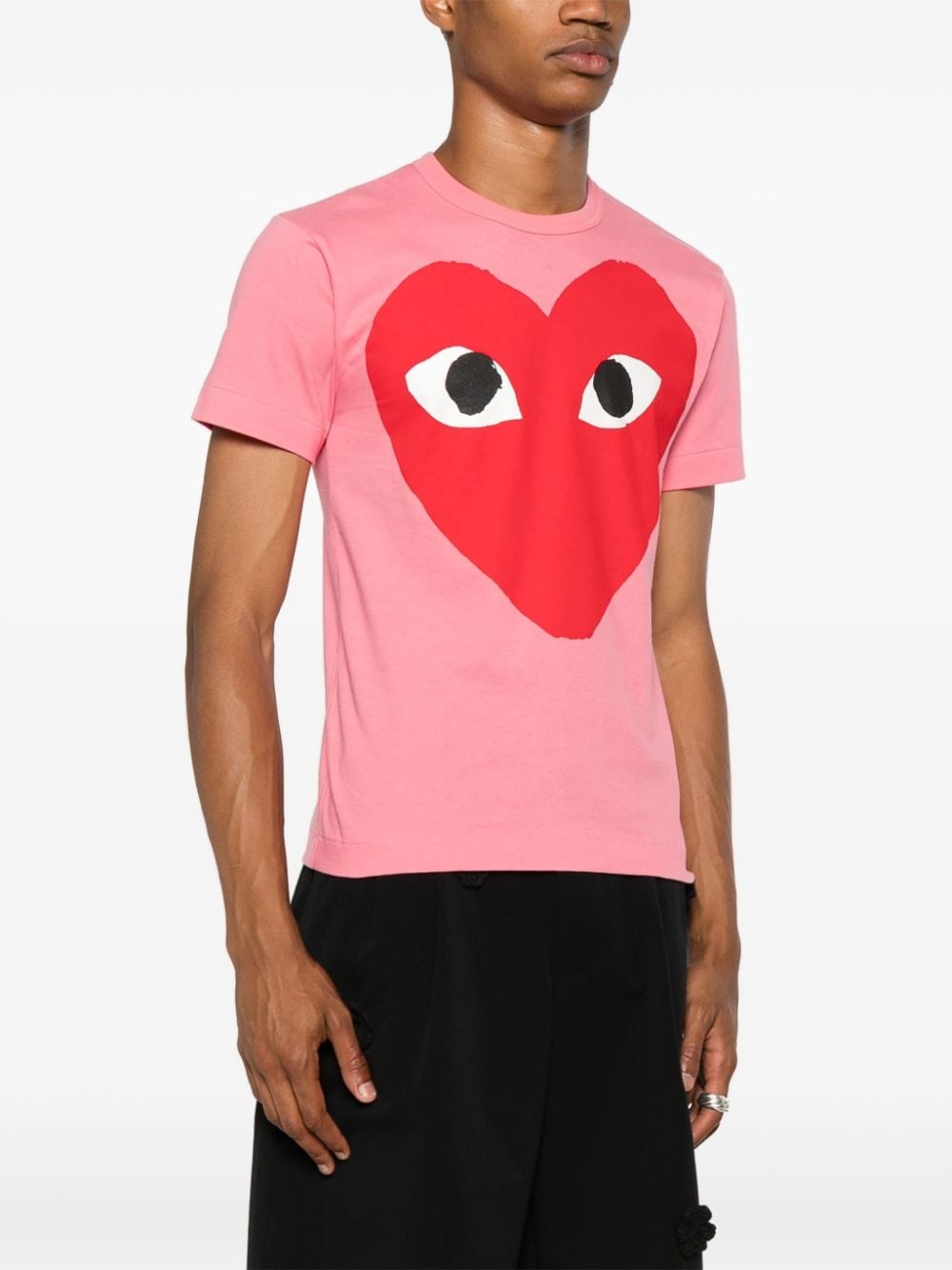 Heart-print cotton T-shirt - 4