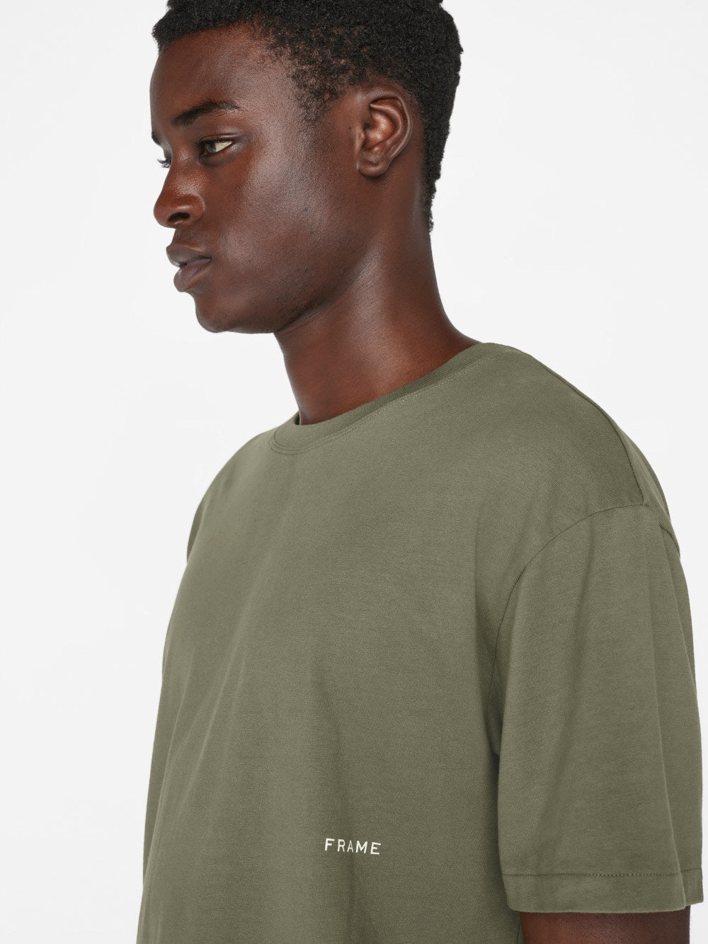 Relaxed Vintage Washed Tee in Washed Khaki Green - 5