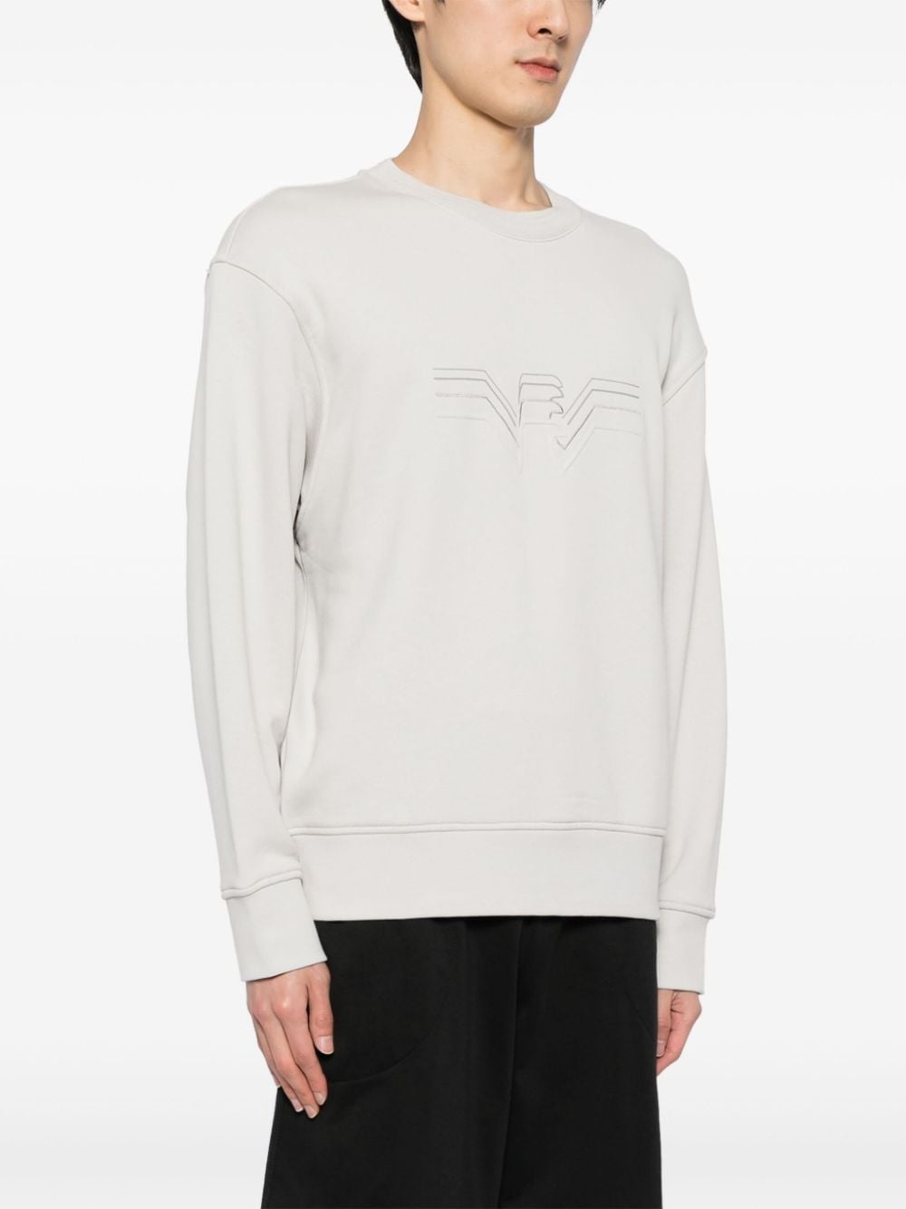 logo-embroidered sweatshirt - 3