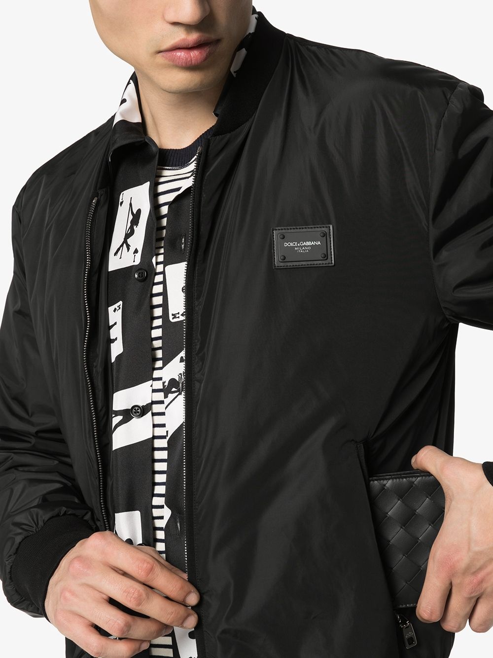 logo plaque bomber jacket - 5