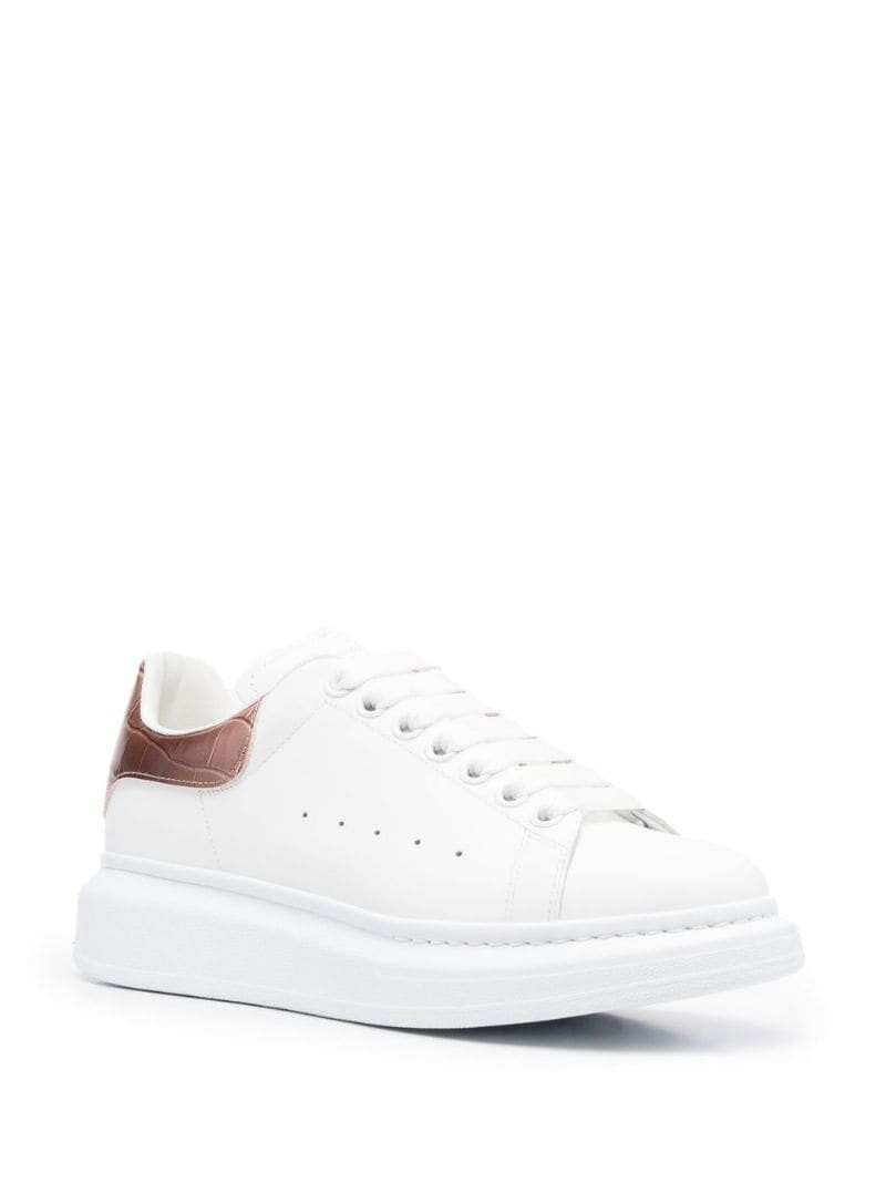 Alexander McQueen crocodile-effect low-top sneakers outlook