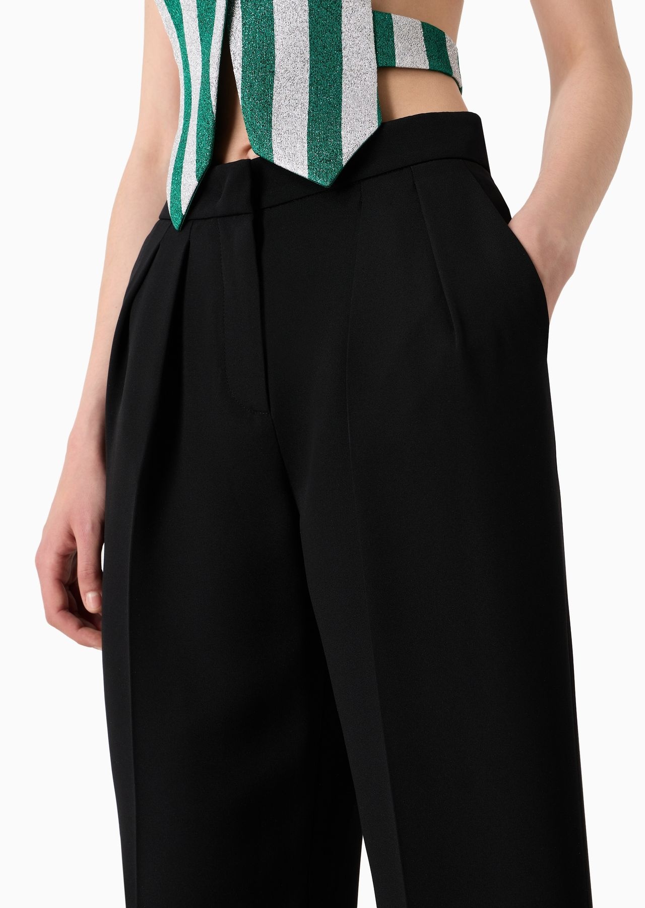 Two-dart trousers in silk and linen - 5
