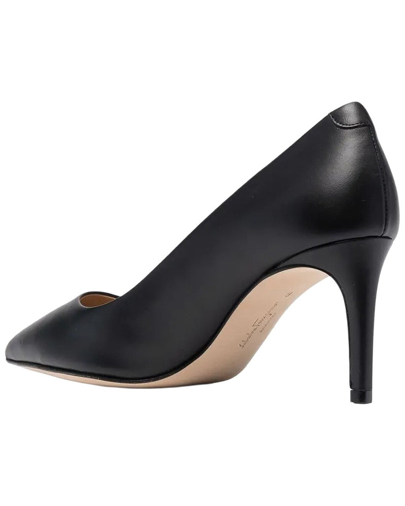 FERRAGAMO Ferragamo Ilary 70mm Leather Pump Black outlook