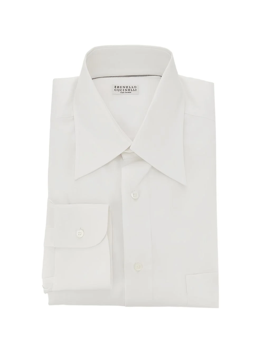 spread-collar buttoned shirt - 1