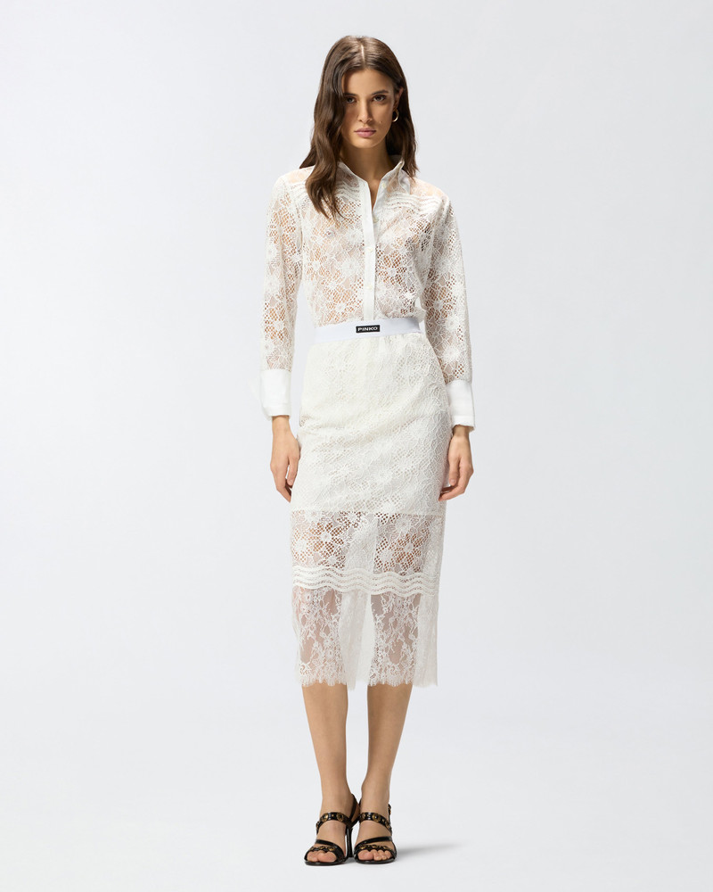 MIDI SKIRT IN LACE WITH SLITS 3