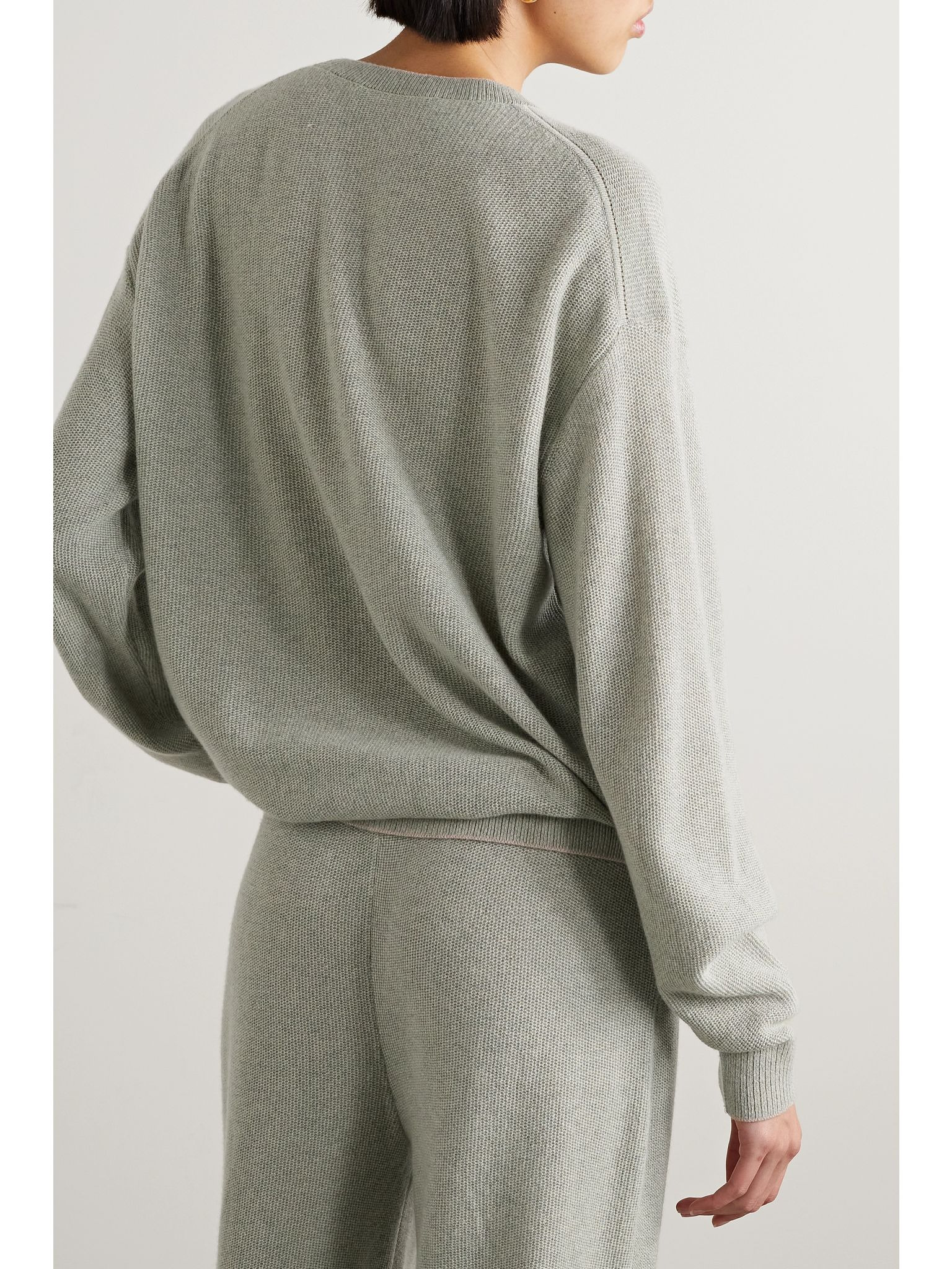 Cashmere sweater Gray green - 4