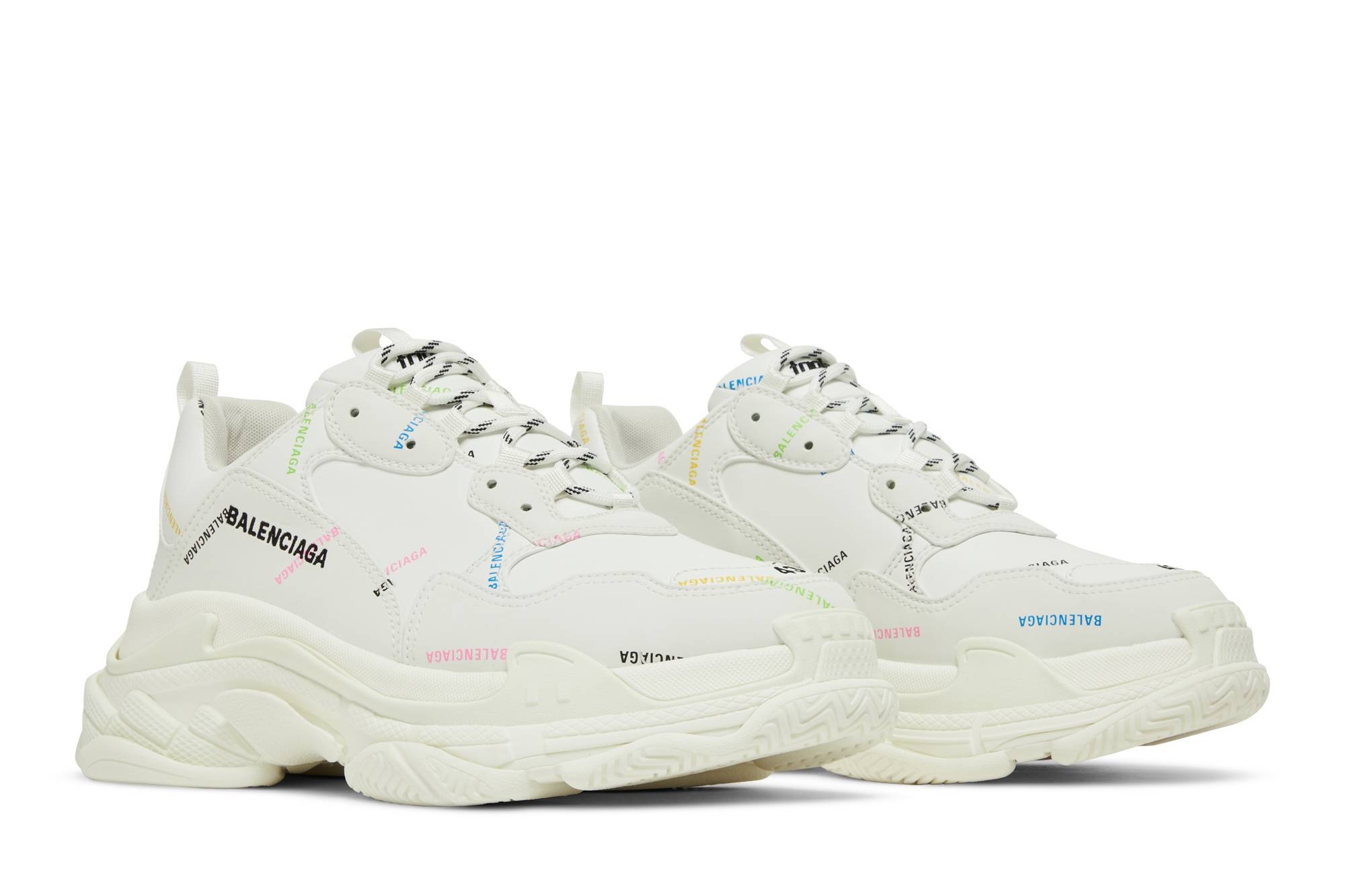 Balenciaga Triple S Sneaker 'Allover Logo - White Multi' - 8