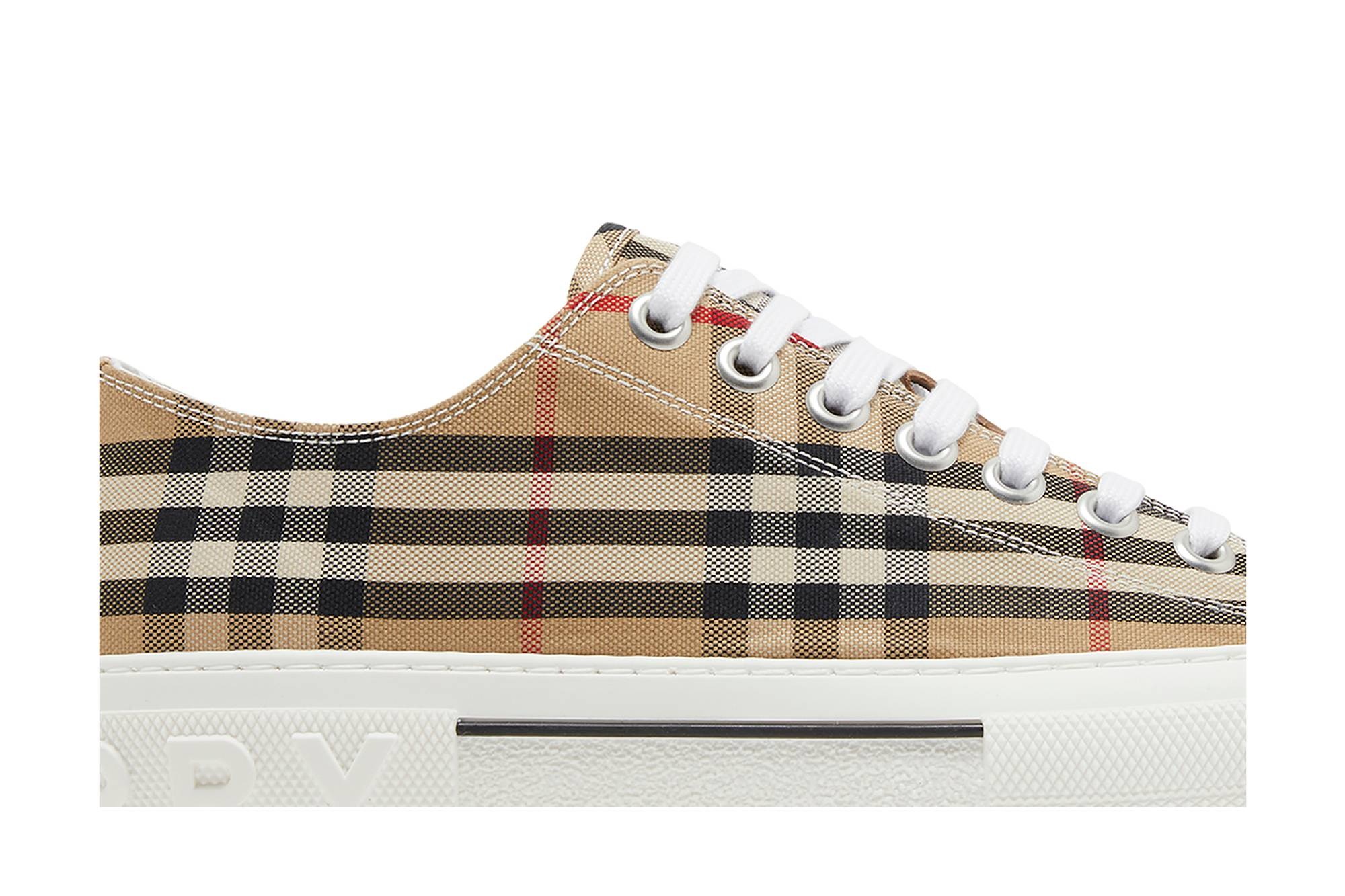 Burberry Check Cotton Sneakers 'Archive Beige' - 2